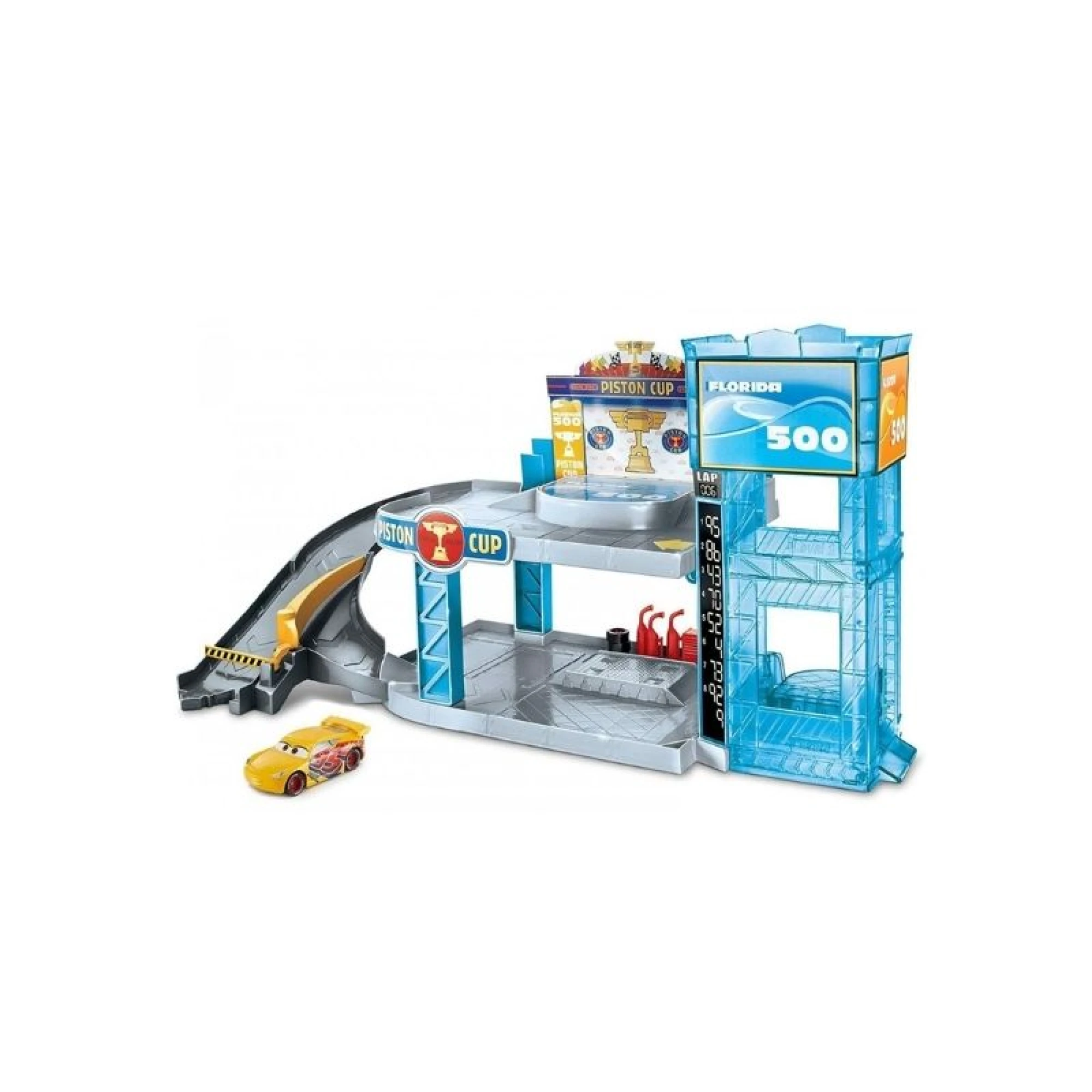 Mattel Cars 3 Racing Garage Piston Cup Florida 500