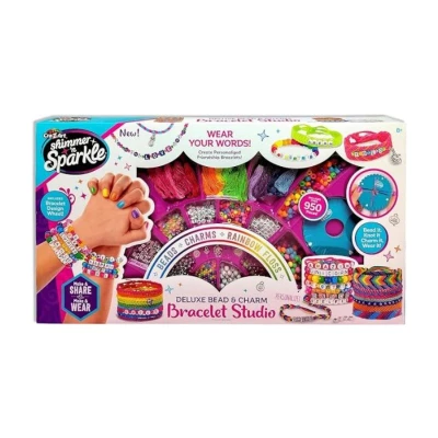 Cra-Z-Art Shimmer N Sparkle Deluxe Bead &amp; Charm Bracelet Studio