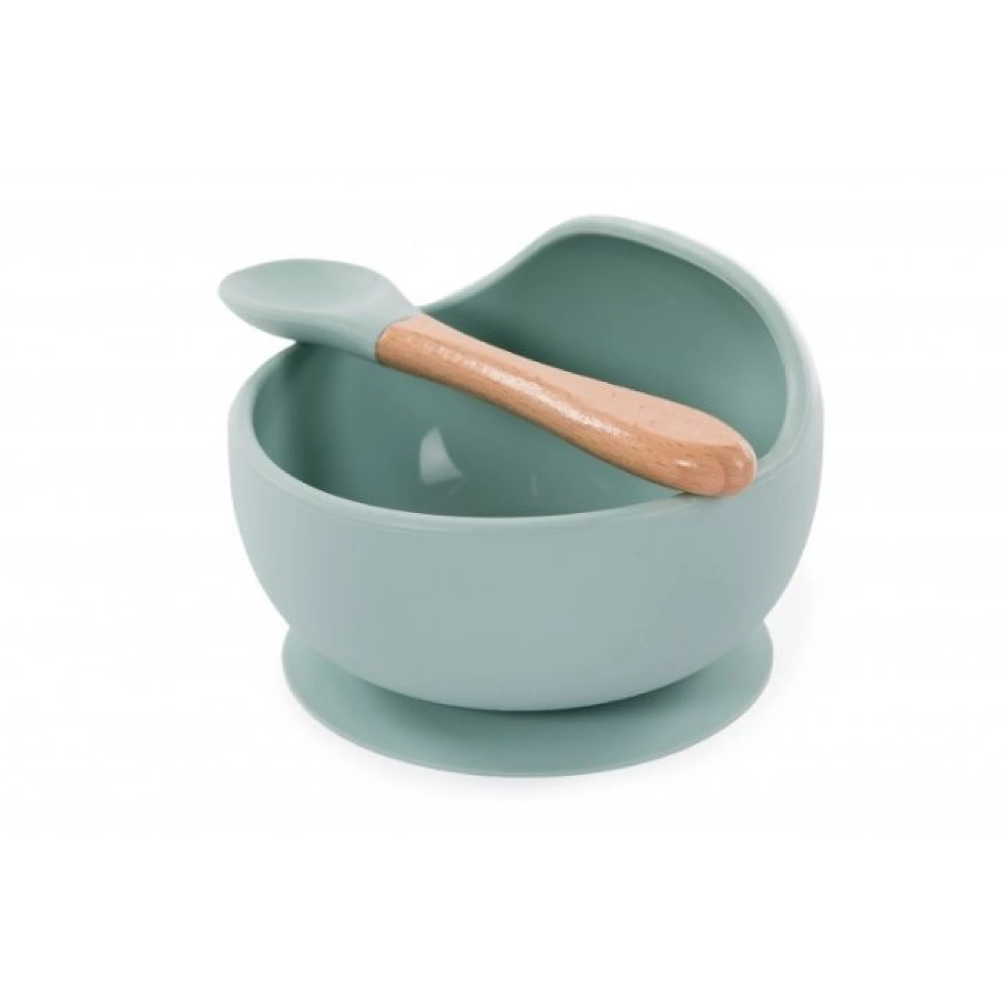 B-Suction Bowl Silicone &amp; Spoon Blue