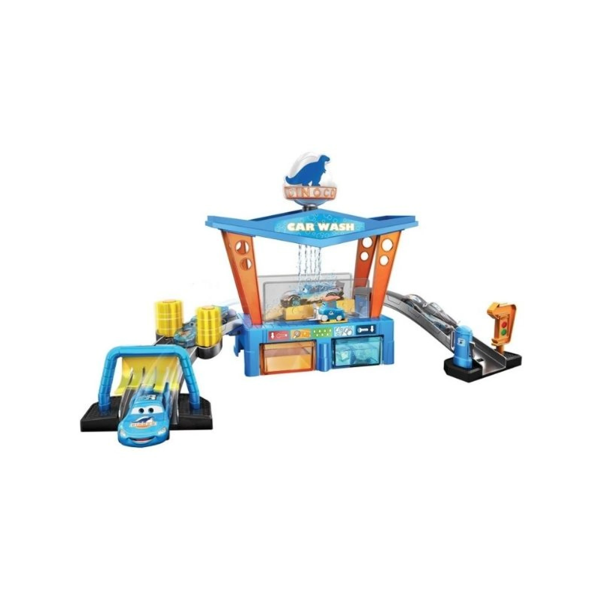 Disney Pixar Cars Color Change Dinoco Car Wash Car Vehicle Playset,