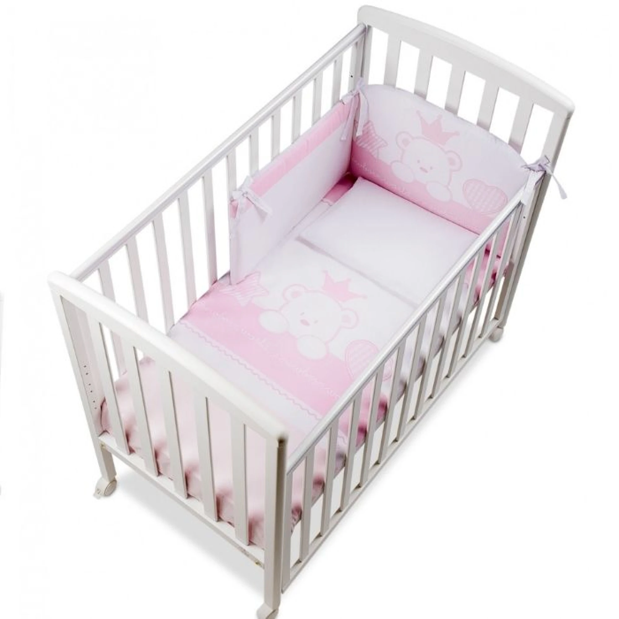 Italbaby Baby Re mantinel with pink bed linen