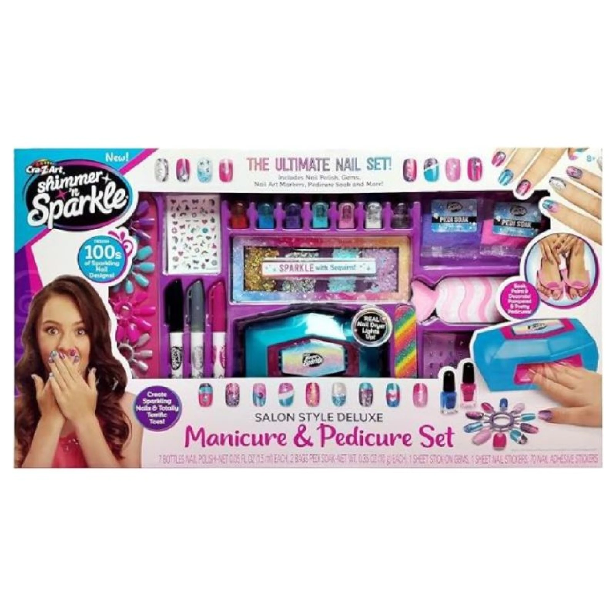 Shimmer 'n Sparkle Salon Style Deluxe Manicure &amp; Pedicure