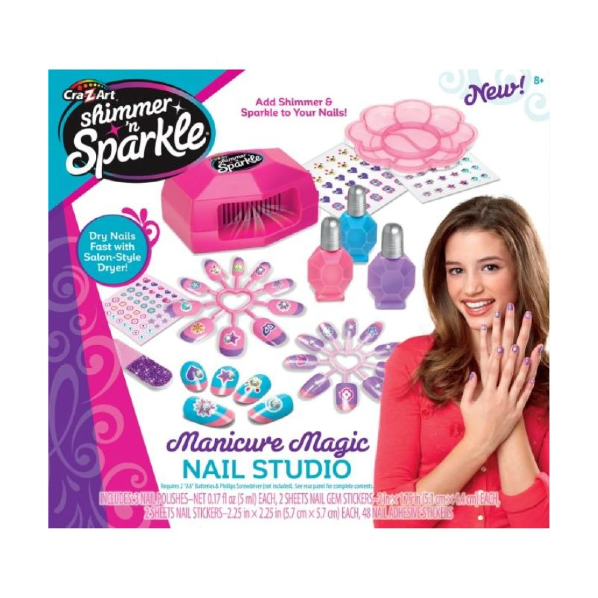 Cra-Z-art Shimmer &amp; Sparkle Manicure Magic Nail Studio 