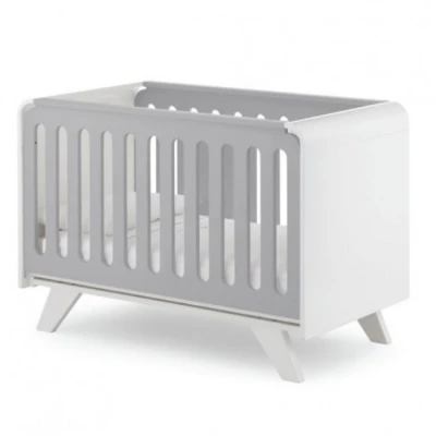 Baby cot Italbaby MOOD O color white + extra color Gray