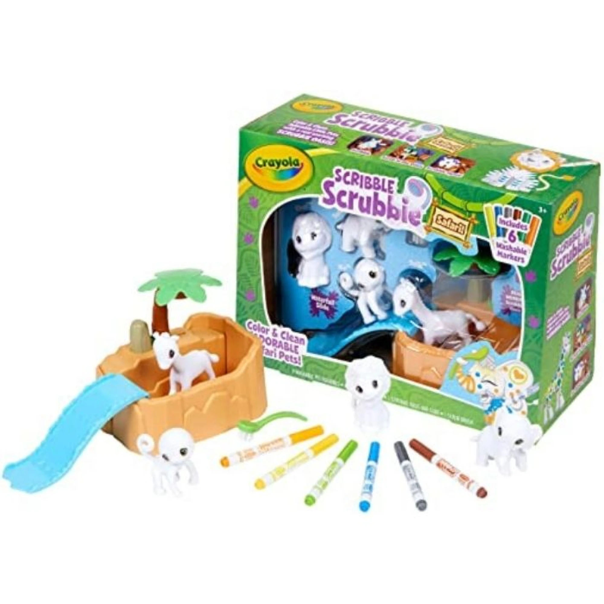 Crayola Washimals Safari Tub Animal Toy Set