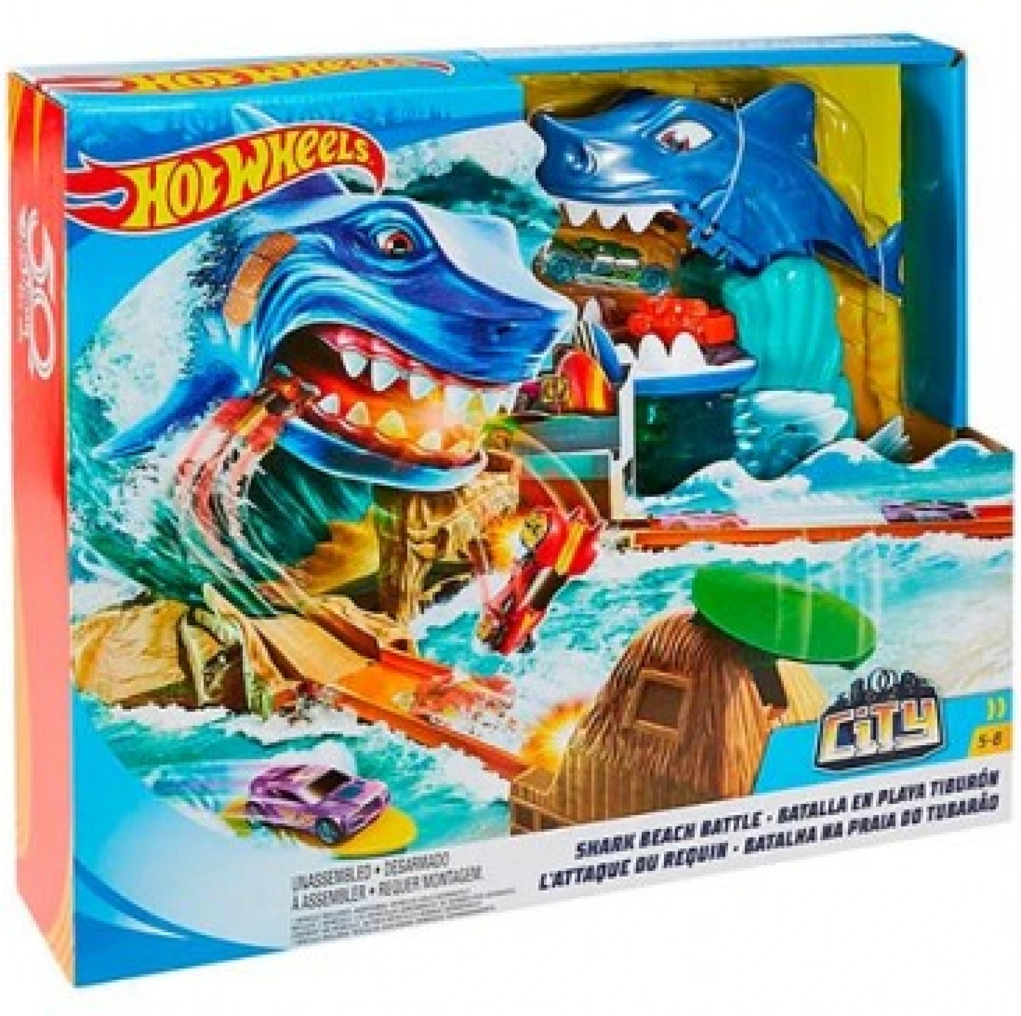 Hot Wheels - City Shark Beach Battle Play Set