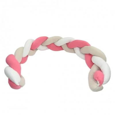 Braid bed bumper Pink