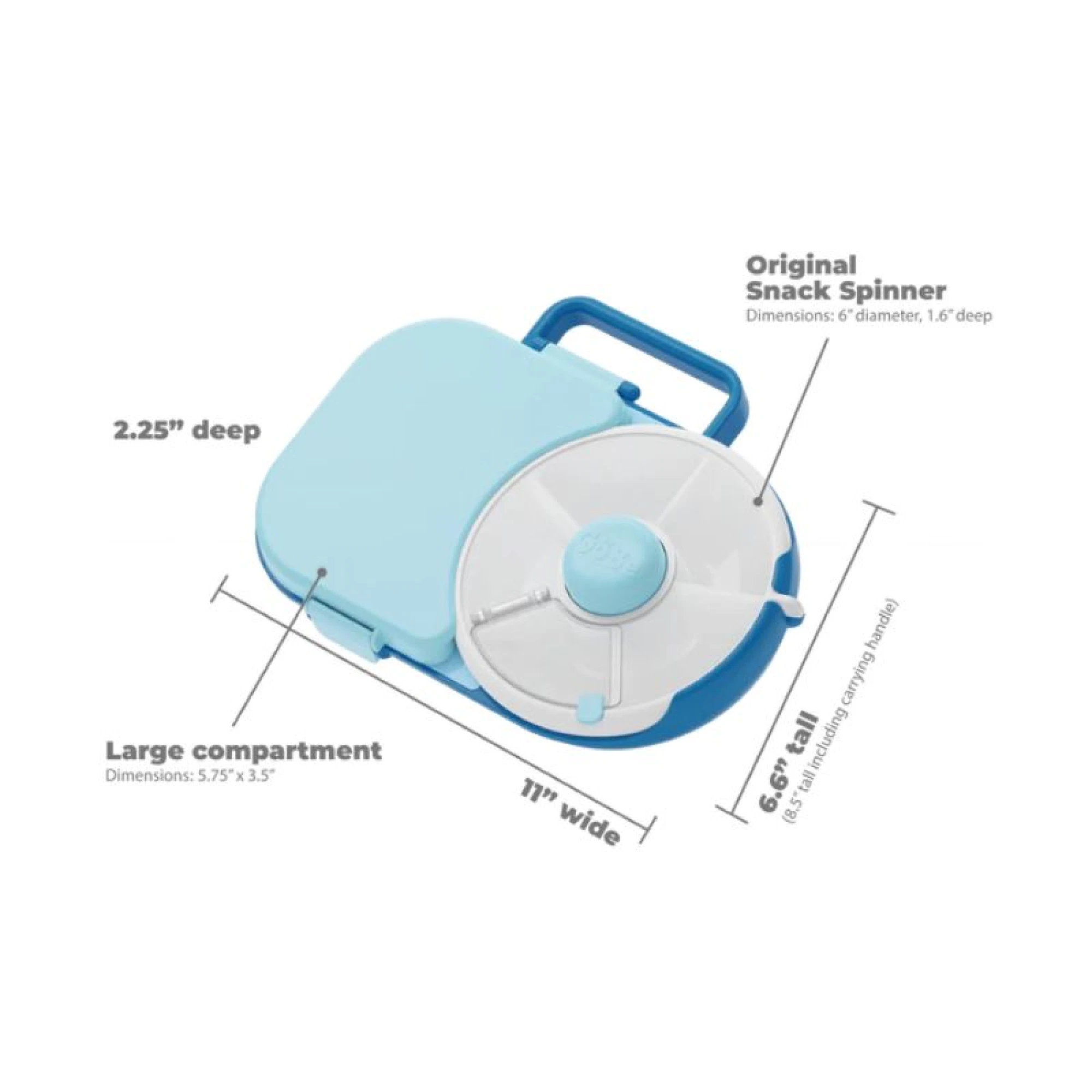 2-in-1 GoBe Lunchbox - Blueberry Blue