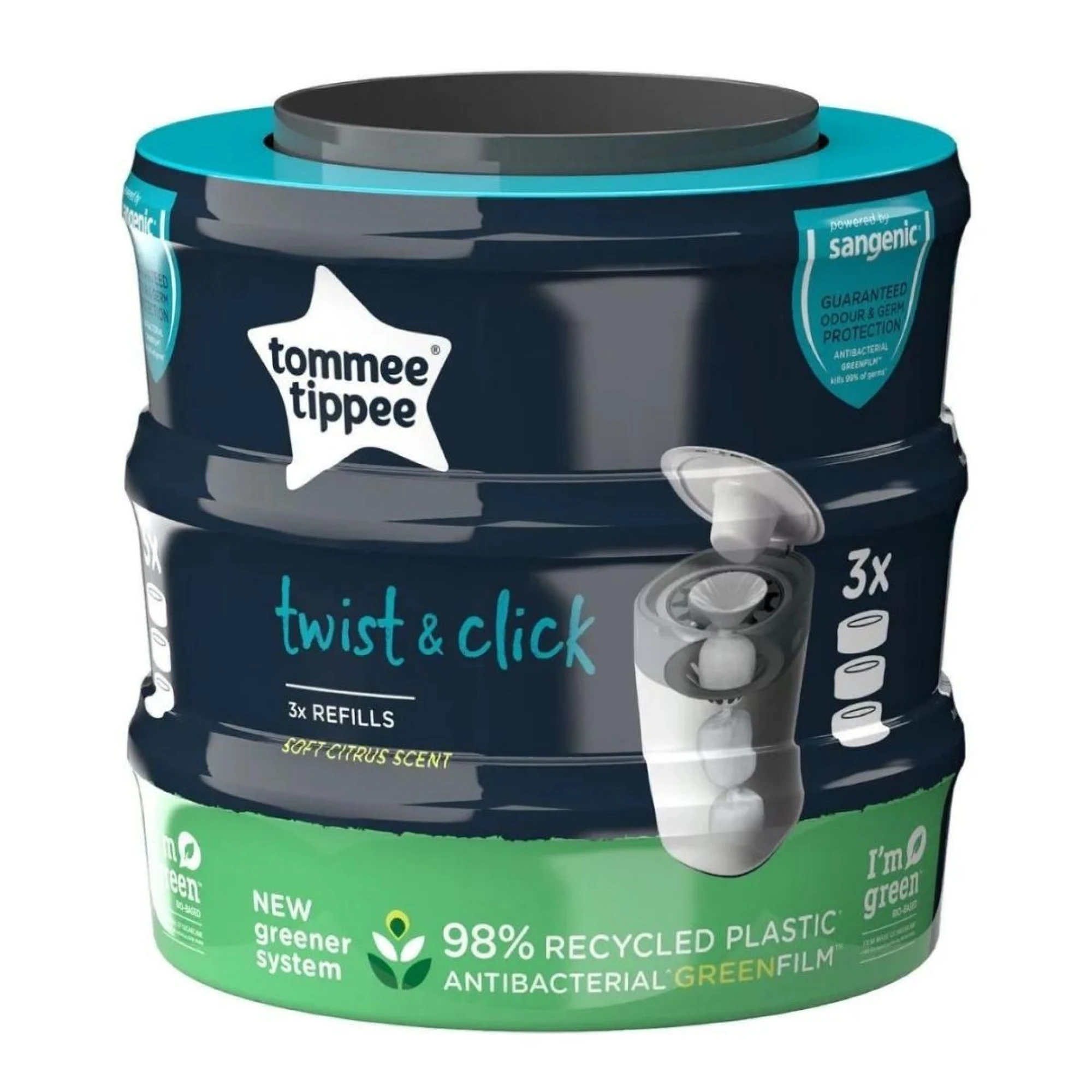 Twist &amp; Click Nappy Disposal Bin Refills x3