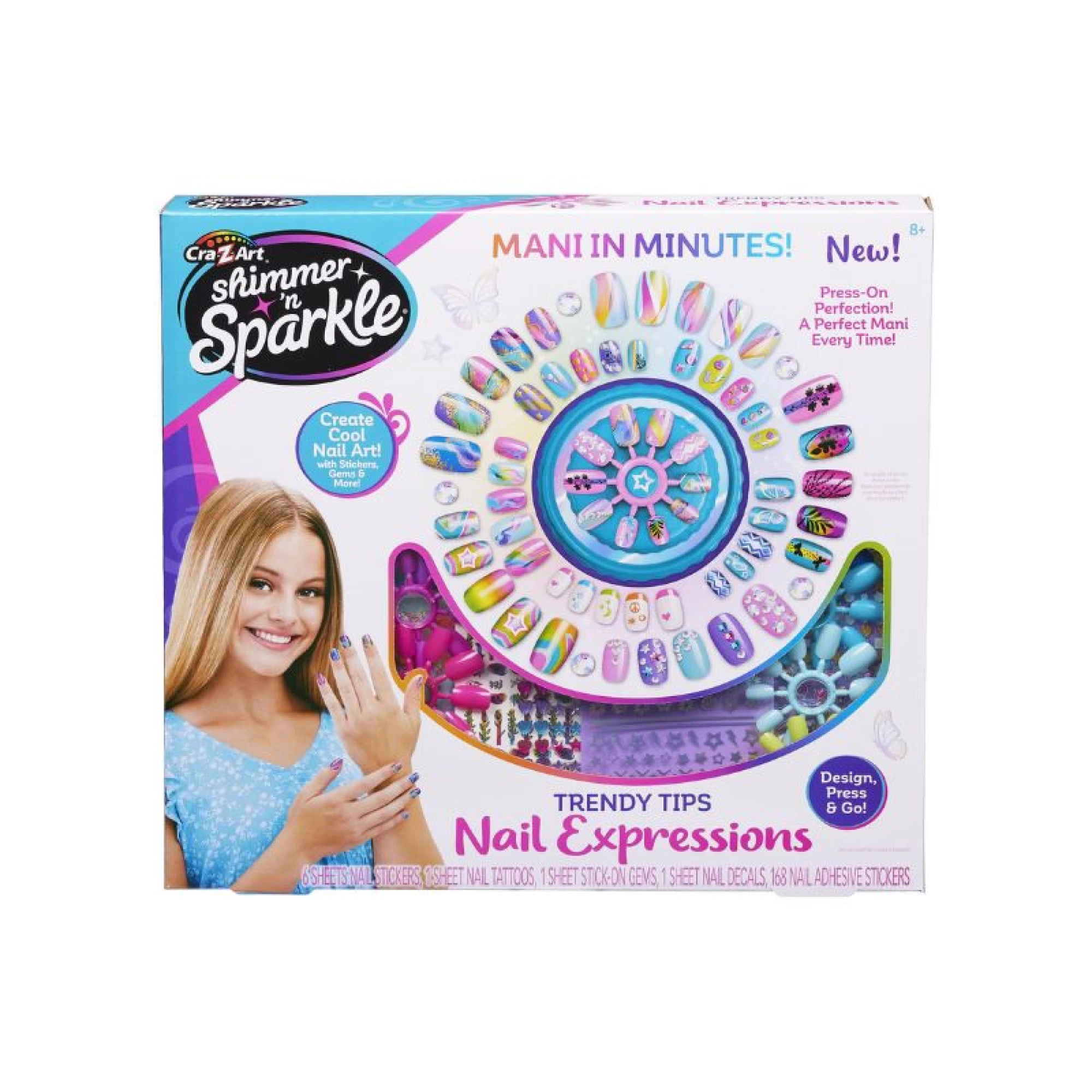 Cra-Z-Art Shimmer N Sparkle Trendy Tips Nail Expressions