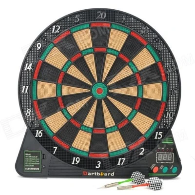 ABS Electronic Dartboard w/ Darts Game - Black