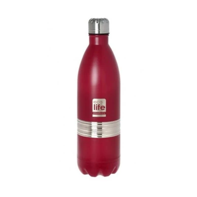 Ecolife Stainless steel Red thermos (Matte) 1Lt