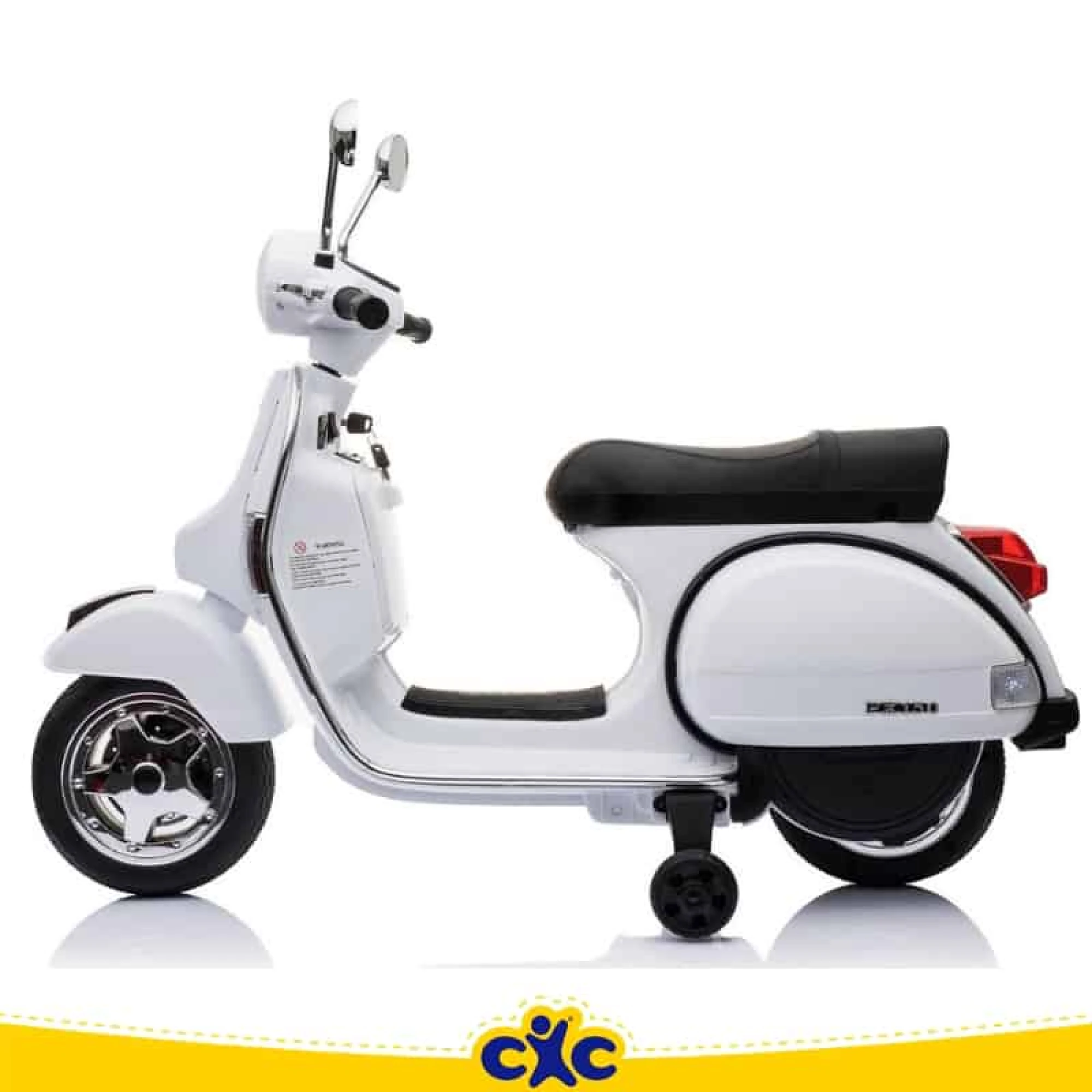 Vespa 12V Ride On Children’s Electric Bike (white)