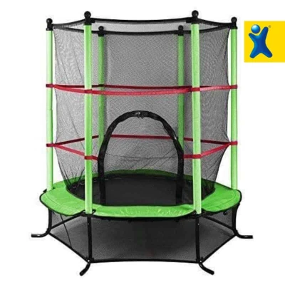 Jump Trampoline 4.5FT with safety enclosure Green (55inches)
