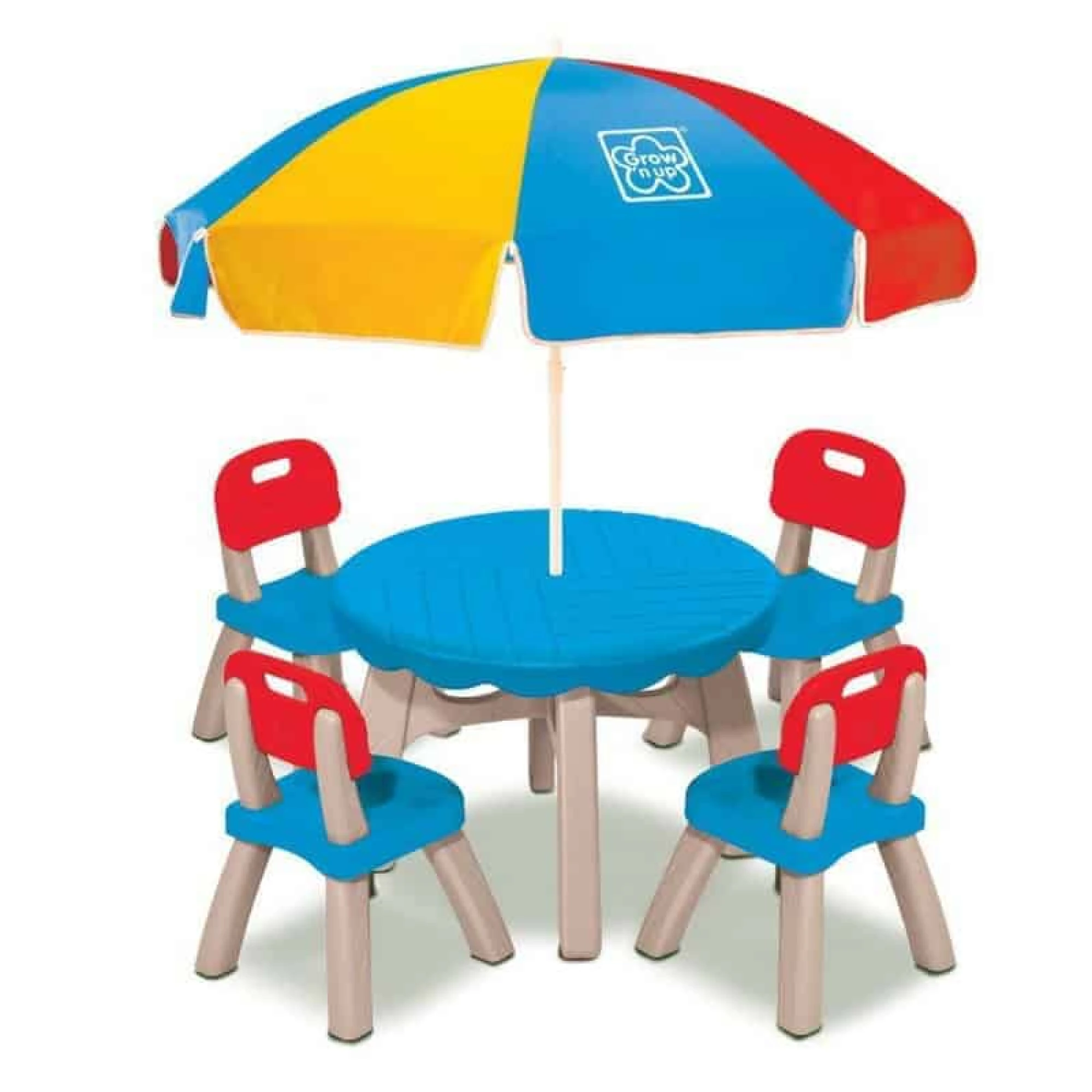 Patio Set with 4 Chairs and Umbrella