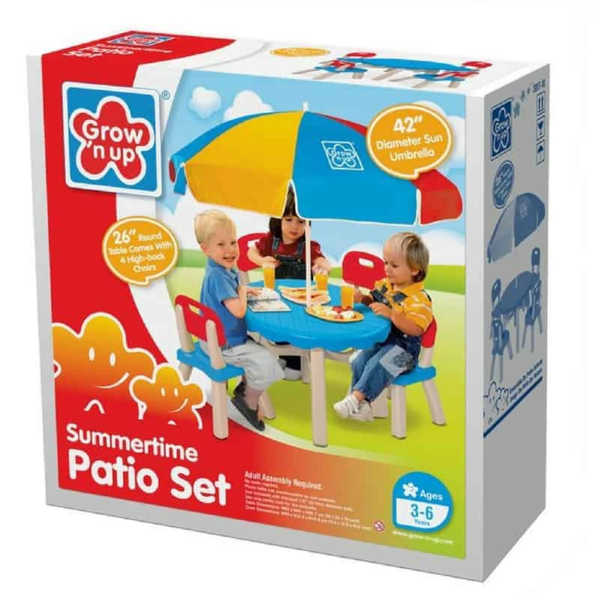 Patio Set with 4 Chairs and Umbrella
