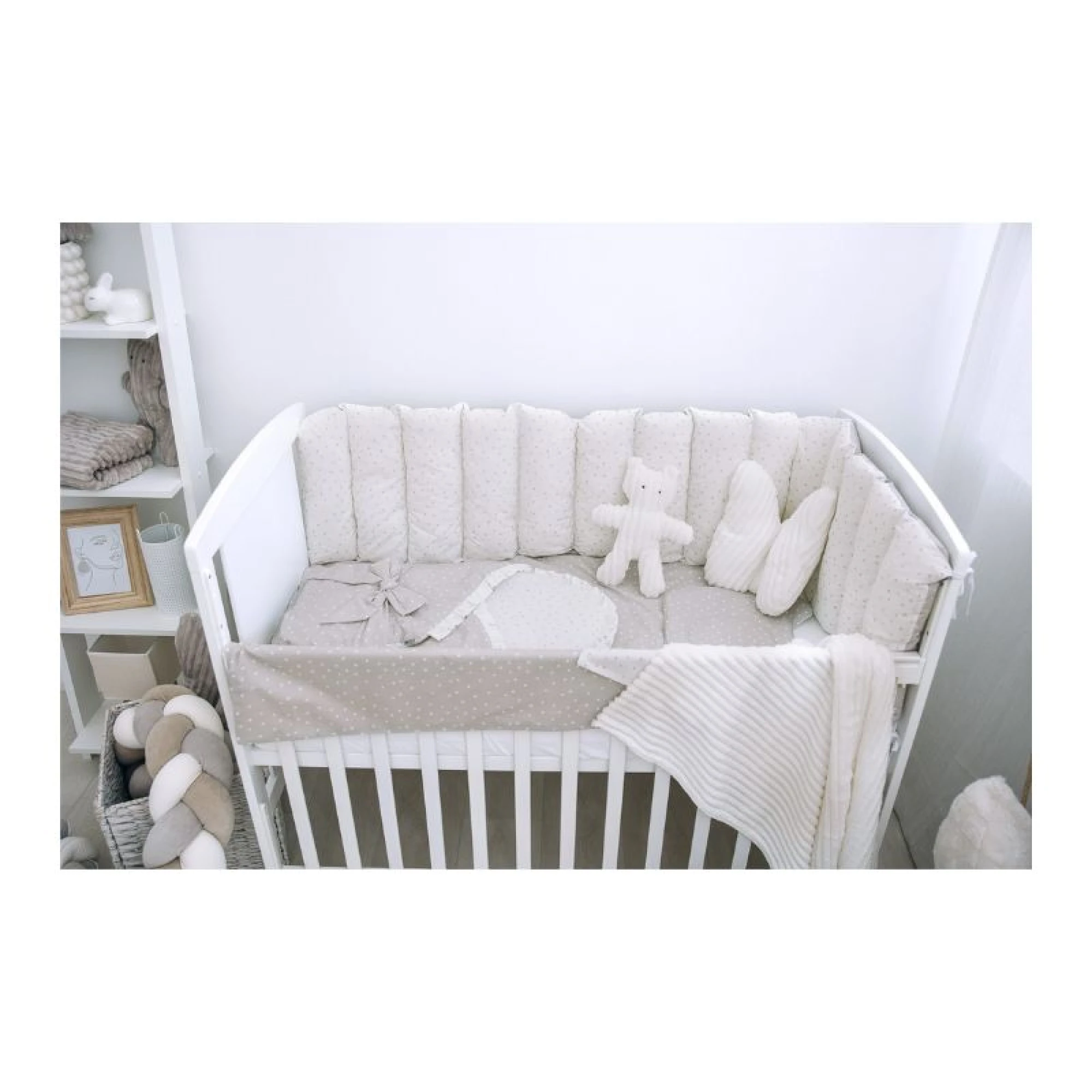 FreeOn Bedding 5 pcs Grey dots