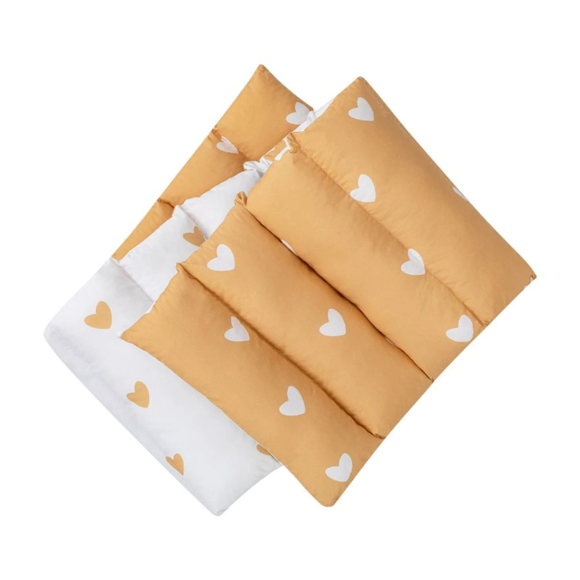 FreeOn Bedding Set 6 Pcs set Yellow Hearts