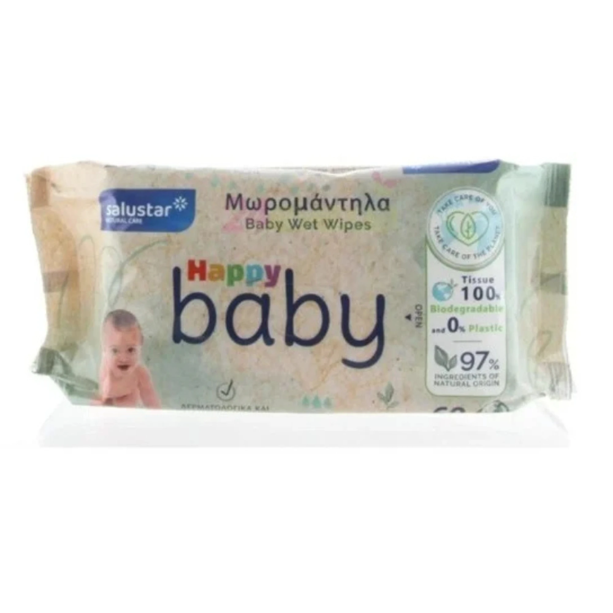 Salustar Happy Baby Wipes 18 pack x60ps