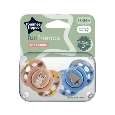 Tommee Tippee Fun Friends Orthodontic Soothers 18-36m
