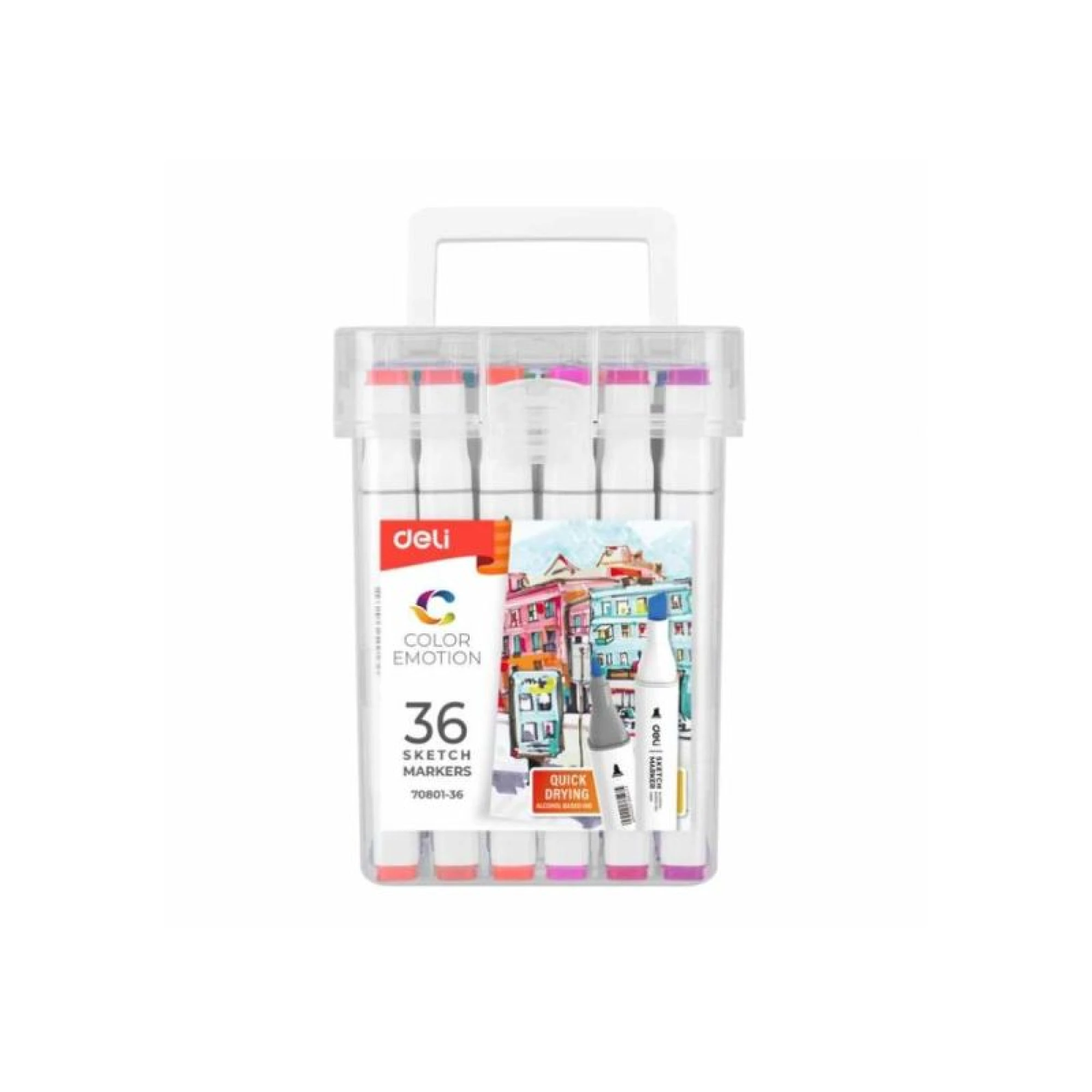 Deli Dual-Tip 36 Sketch Markers