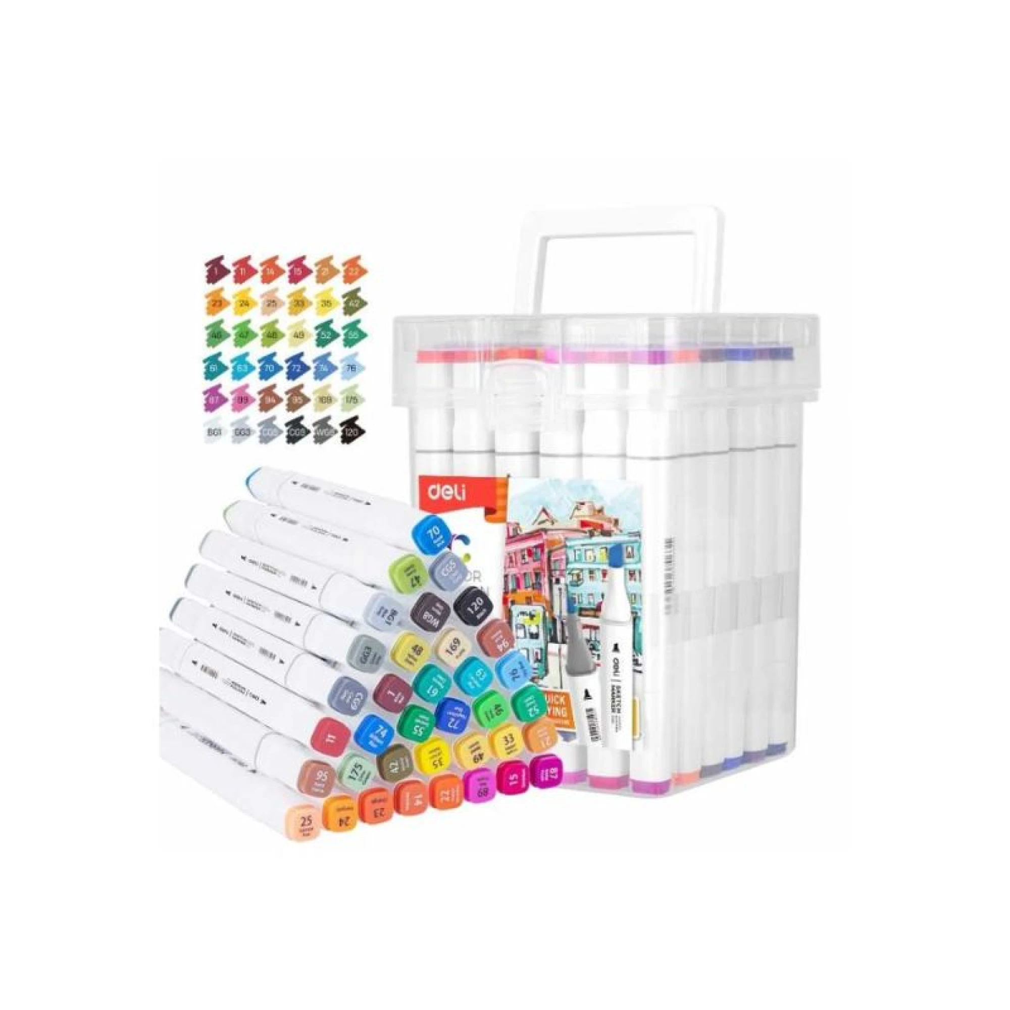 Deli Dual-Tip 36 Sketch Markers