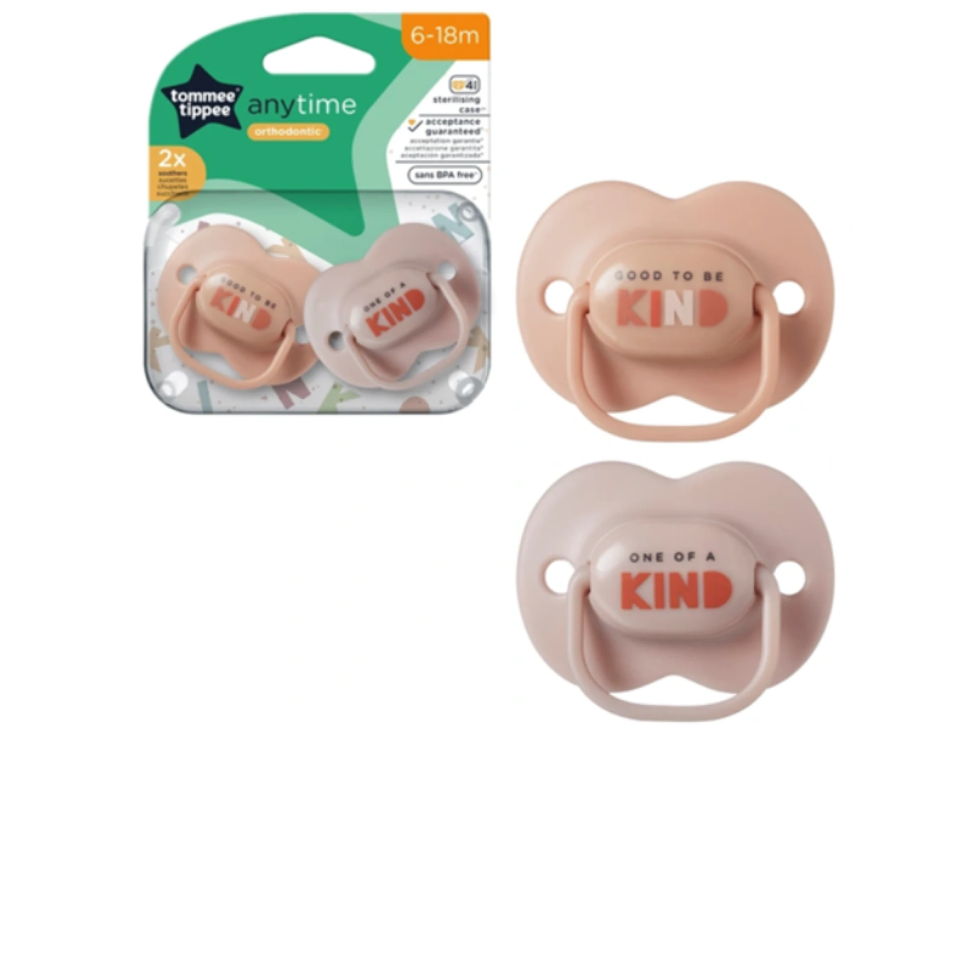 Tommee Tippee Anytime Soothers 6-18m