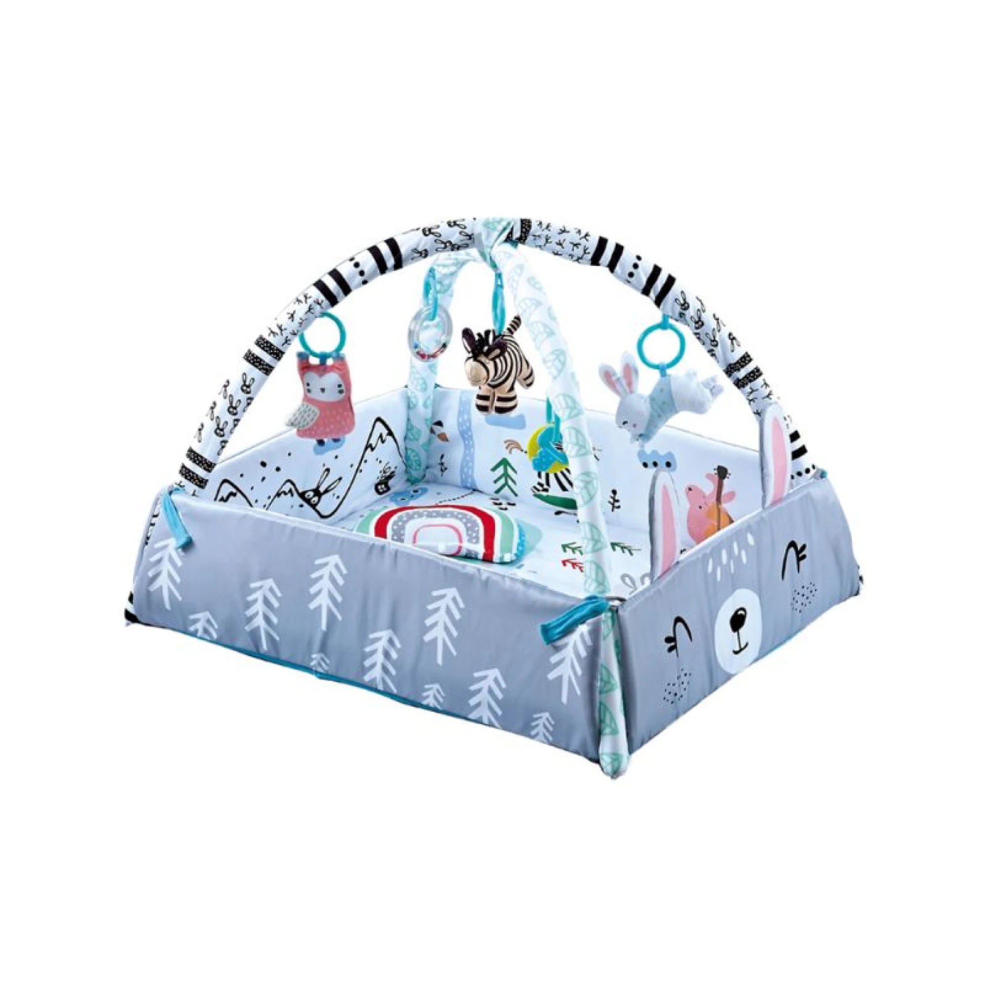 Lazarid Educational gym mat with 4-sided fence