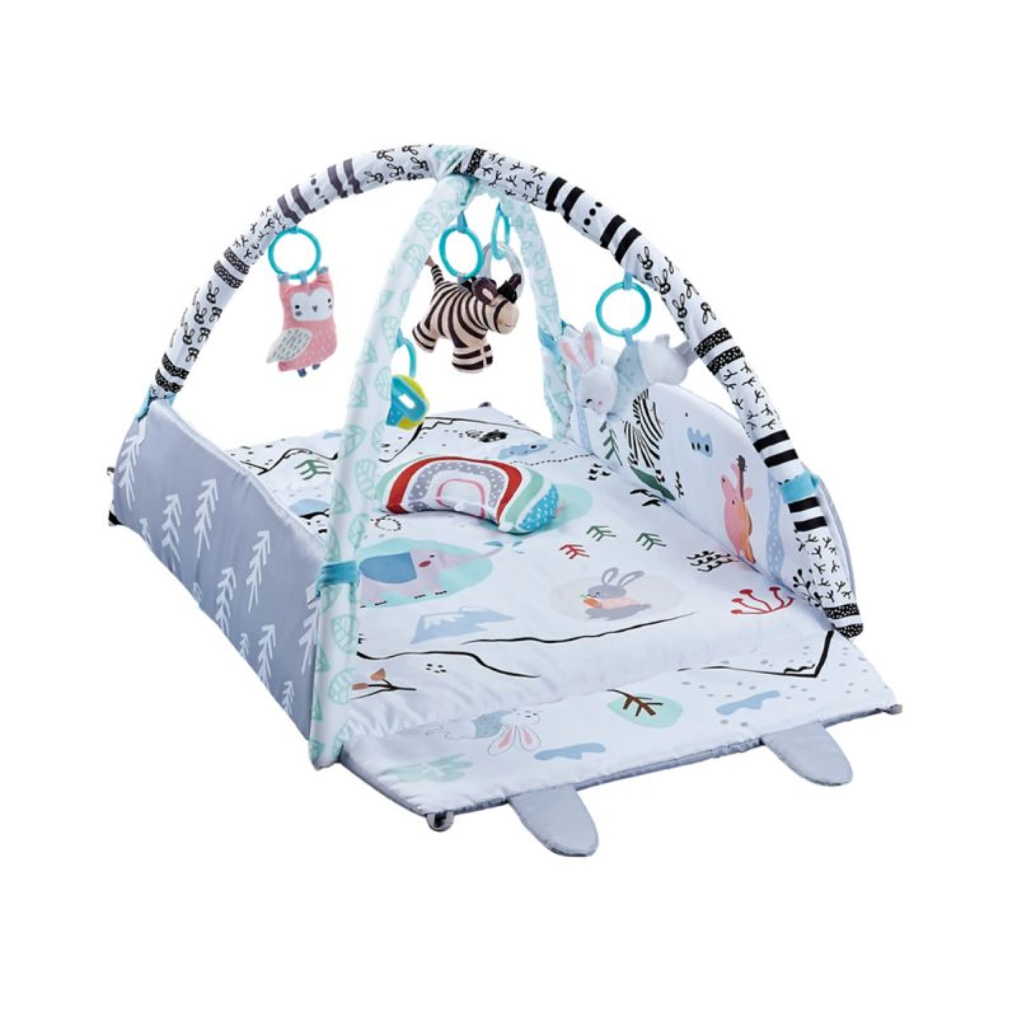 Lazarid Educational gym mat with 4-sided fence