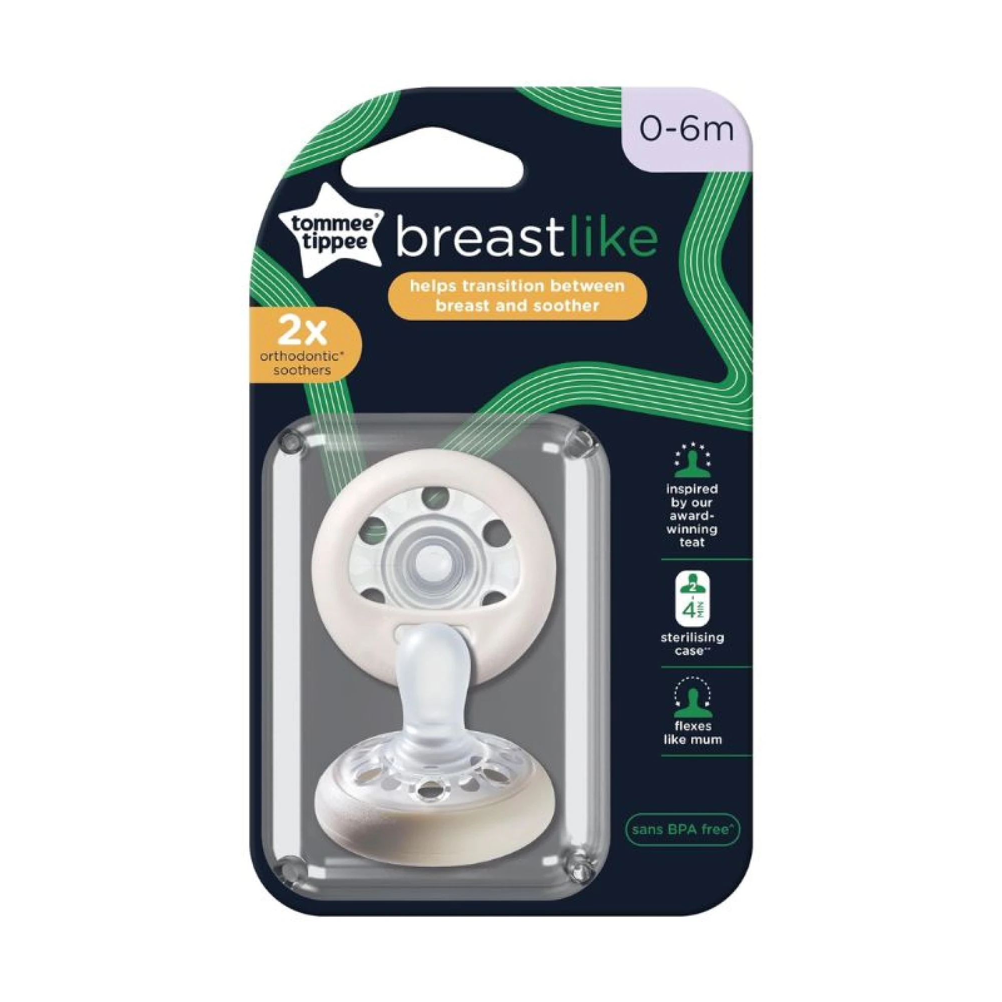 Tommee Tippee Breast-Like Soother, 0-6 month