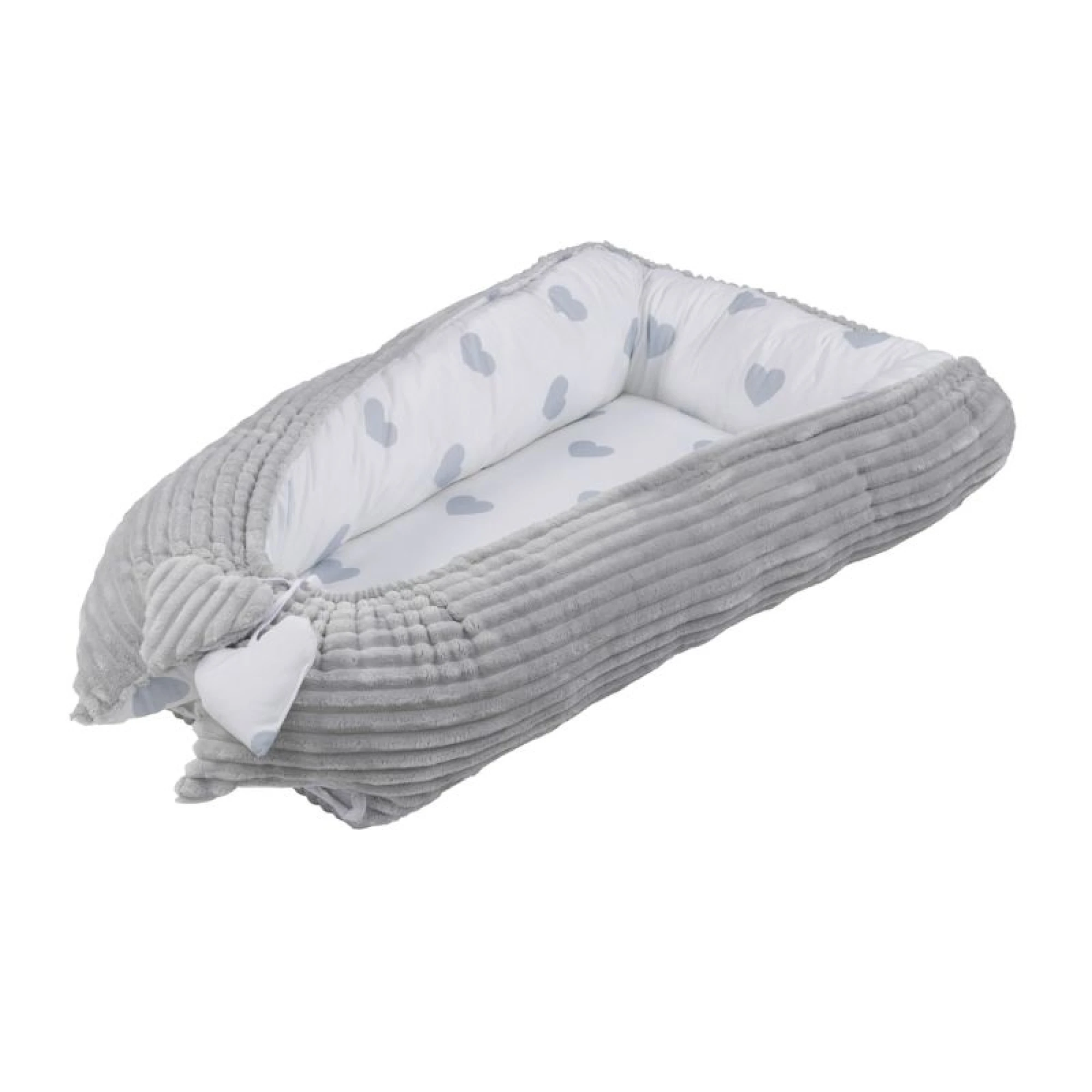 FreeOn Baby Nest Grey Hearts