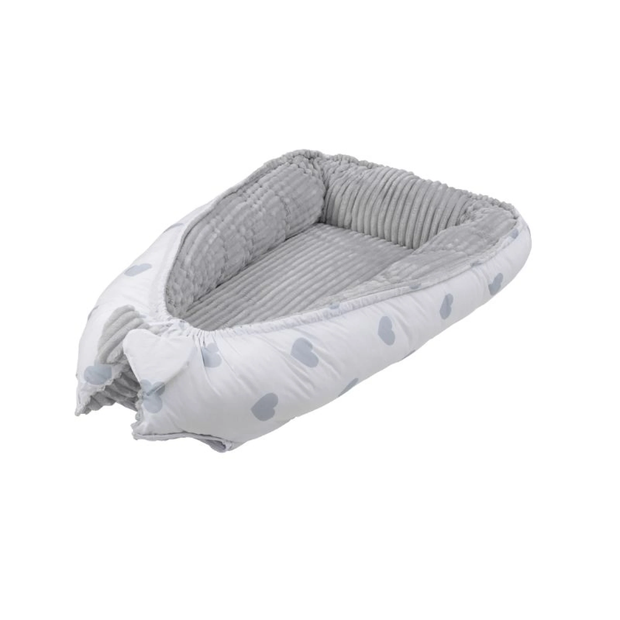 FreeOn Baby Nest Grey Hearts