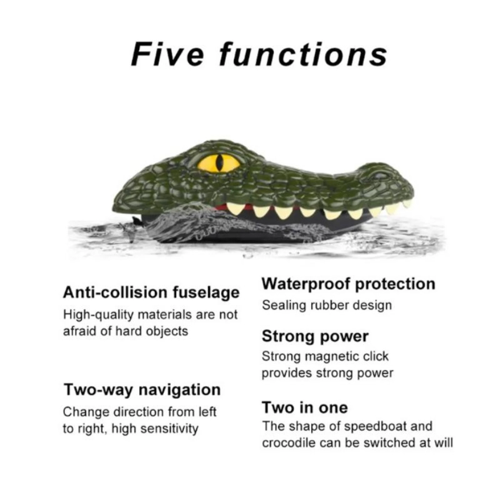 R/C Crocodile Speedboat 2in1