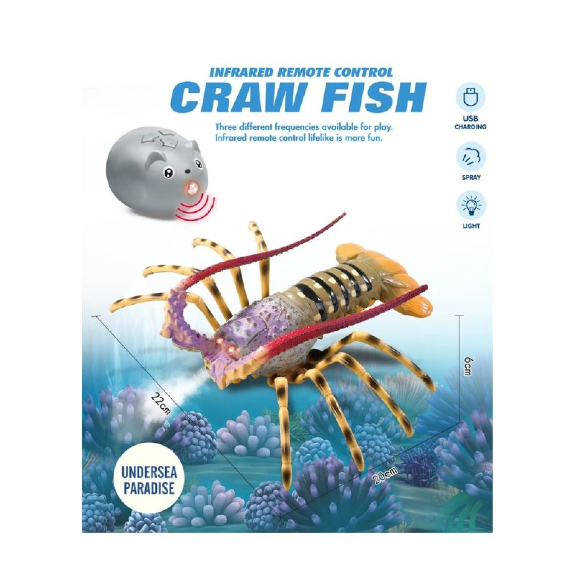 R/C Lobster with Smoke Effect and Light-up Eyes