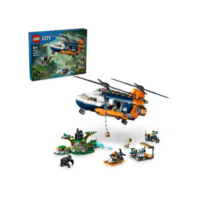 Lego City Jungle Explorer Helicopter at Base Camp
