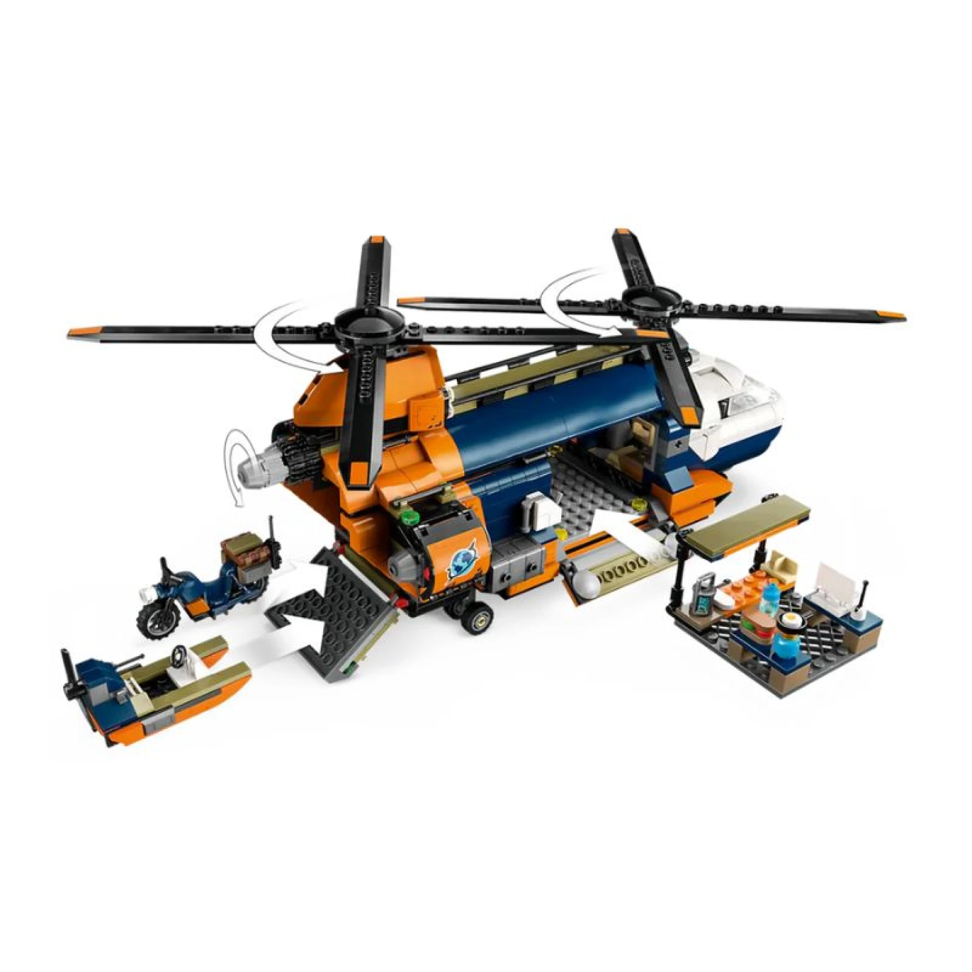 Lego City Jungle Explorer Helicopter at Base Camp