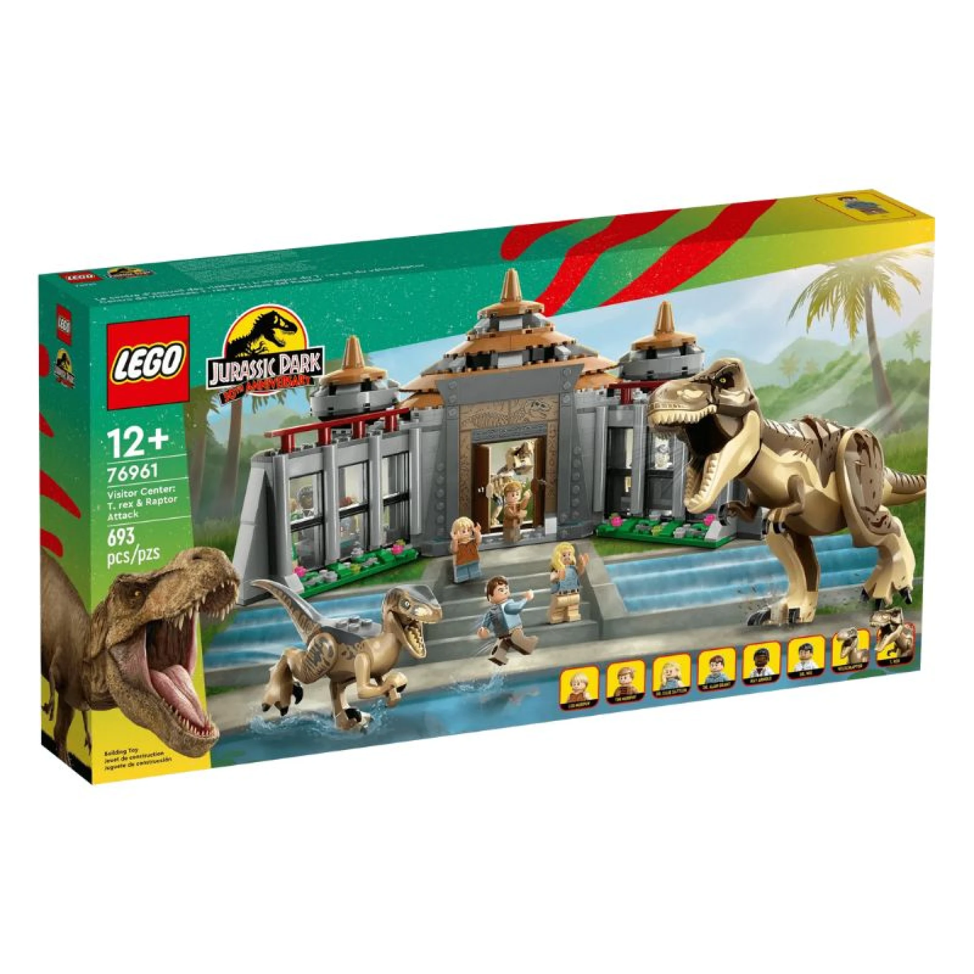 Lego Jurassic Park 30th Anniversary - Visitor Center: T. Rex &amp; Raptor Attack