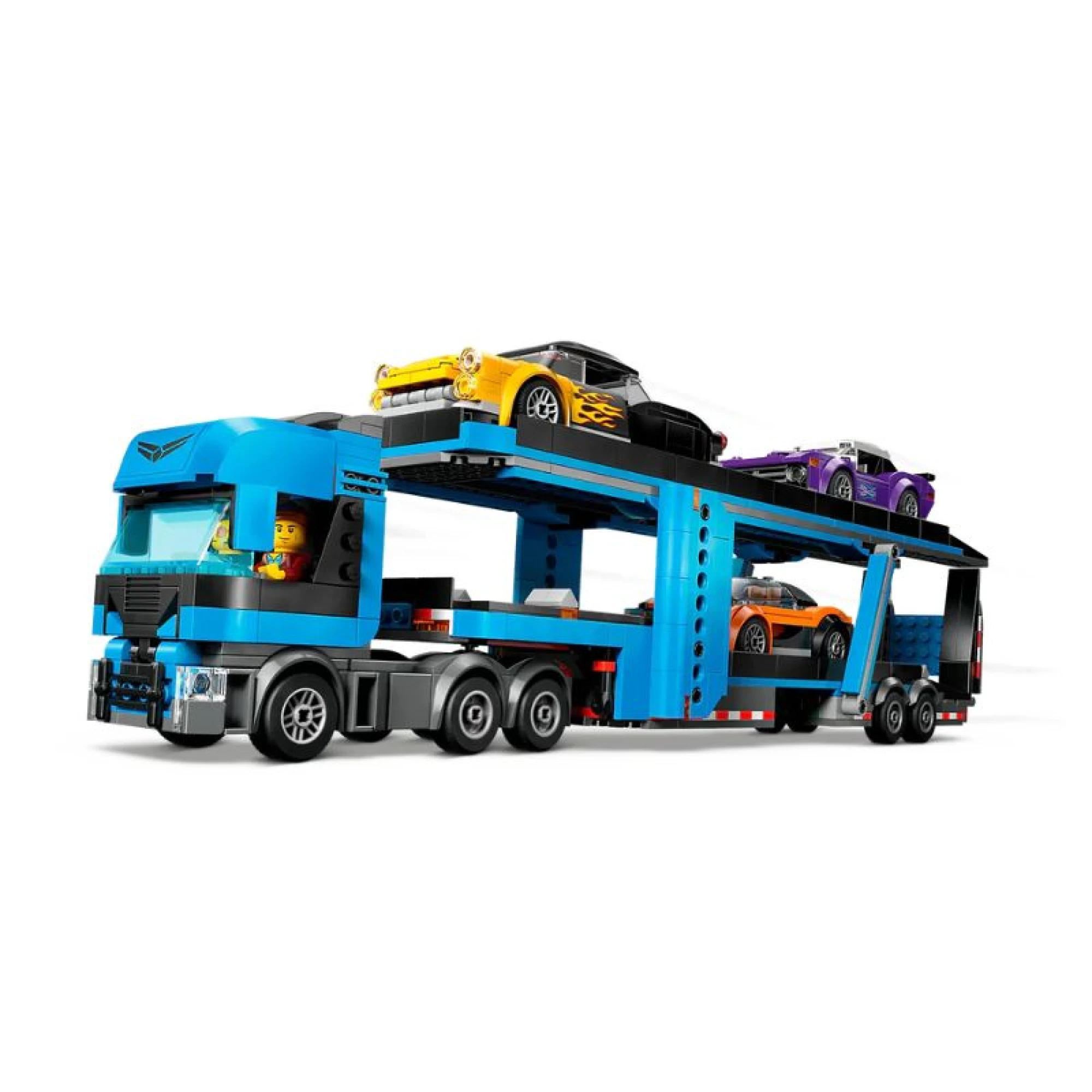 Lego City Car Transporter Truck with Sports Cars