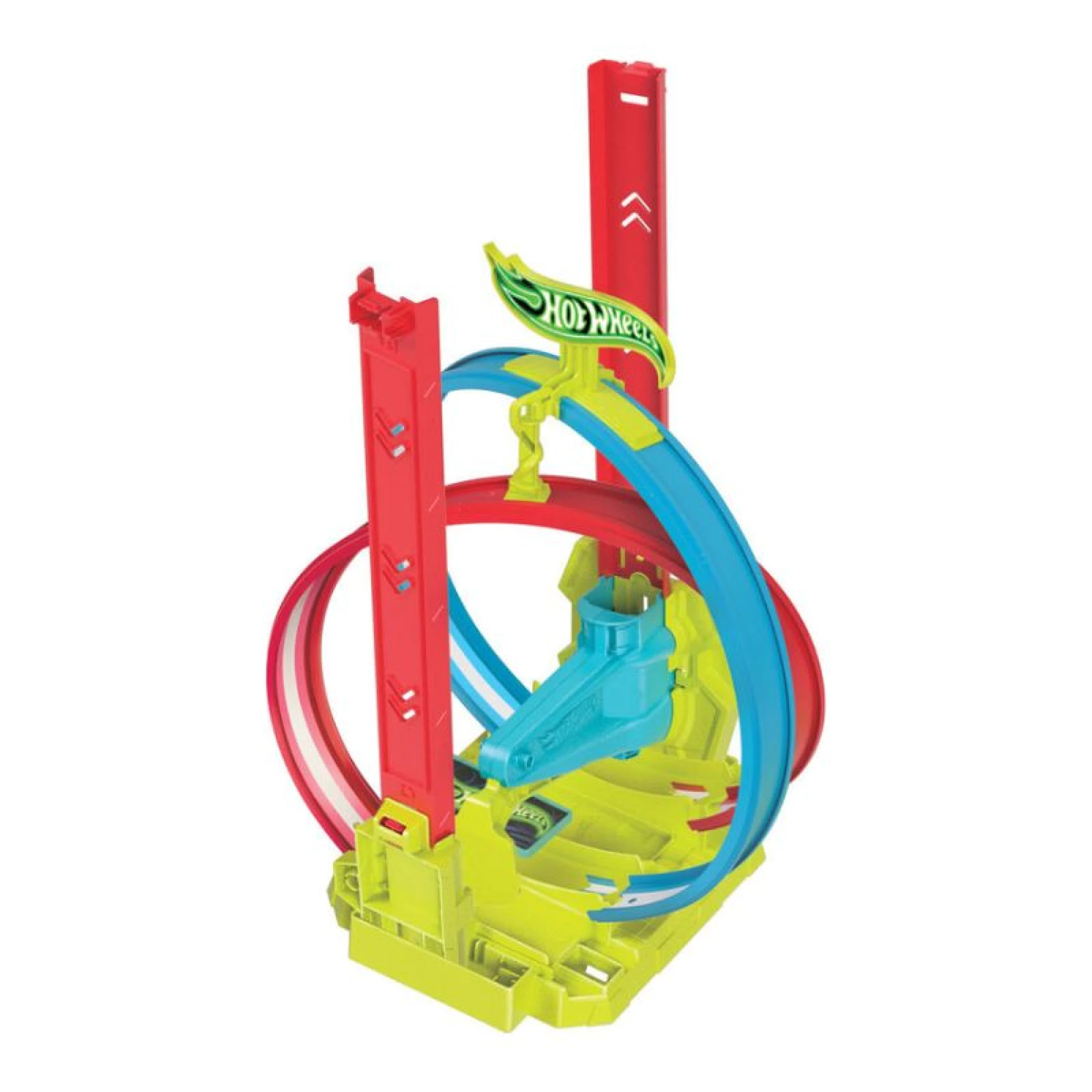 Hot Wheels Neon Speeders Track Set, Laser Stunt Slamway