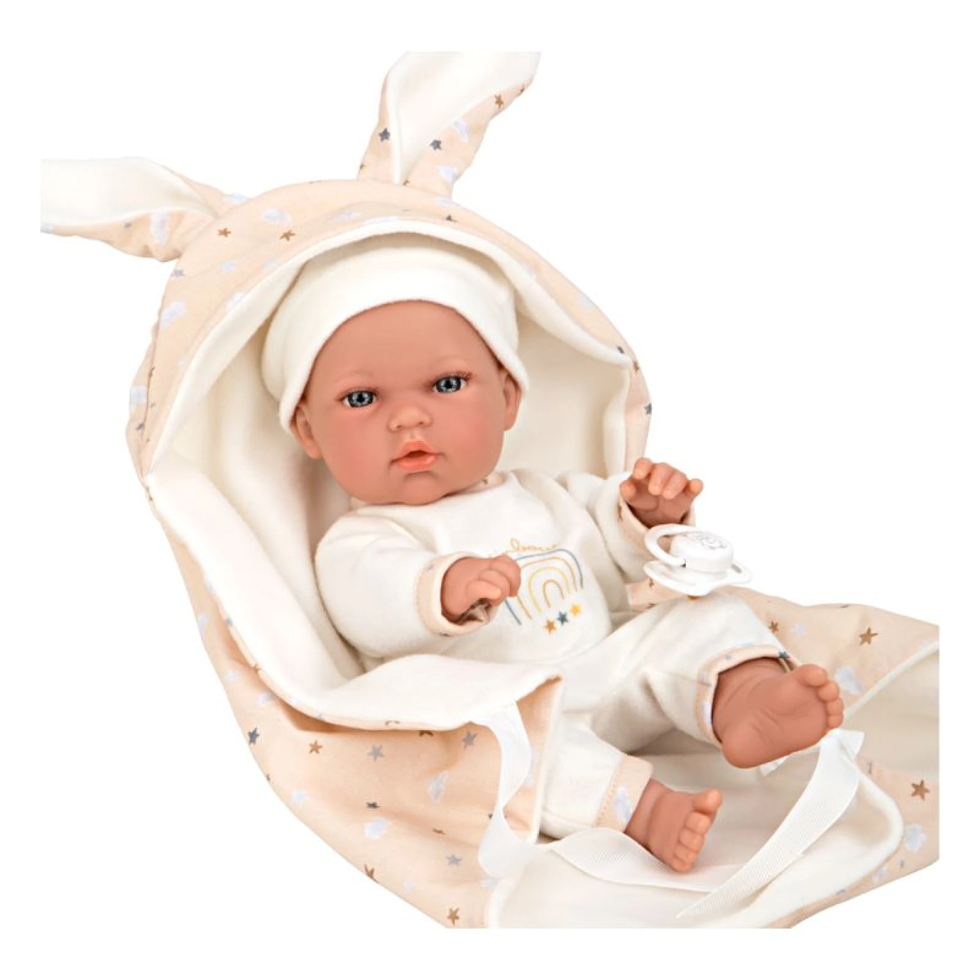 Arias Dolls Beige Natal Elegance doll with blanket 30cm