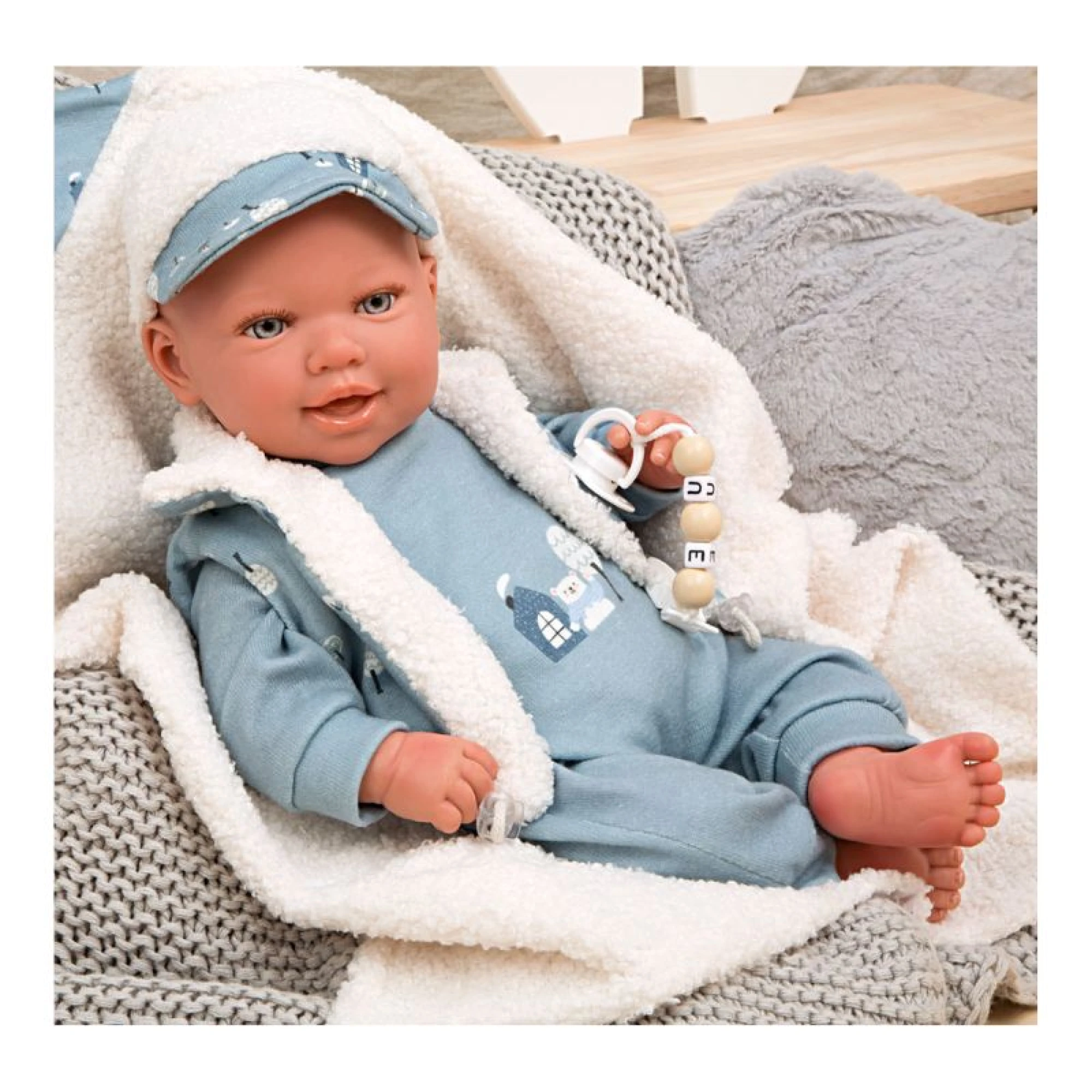 Arias Dolls Bruno Reborn doll with blanket