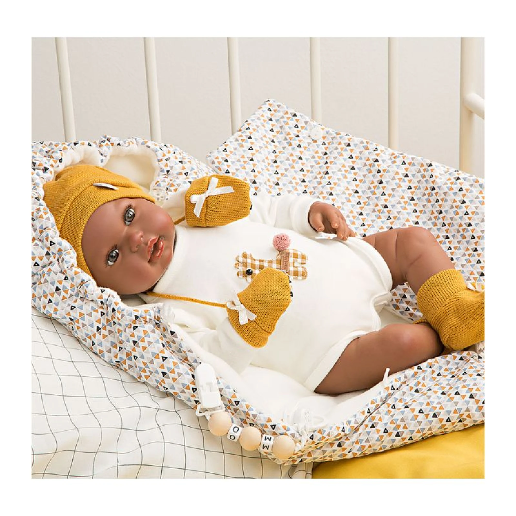 Arias Dolls Raphael Reborn doll with sleeping bag 45cm
