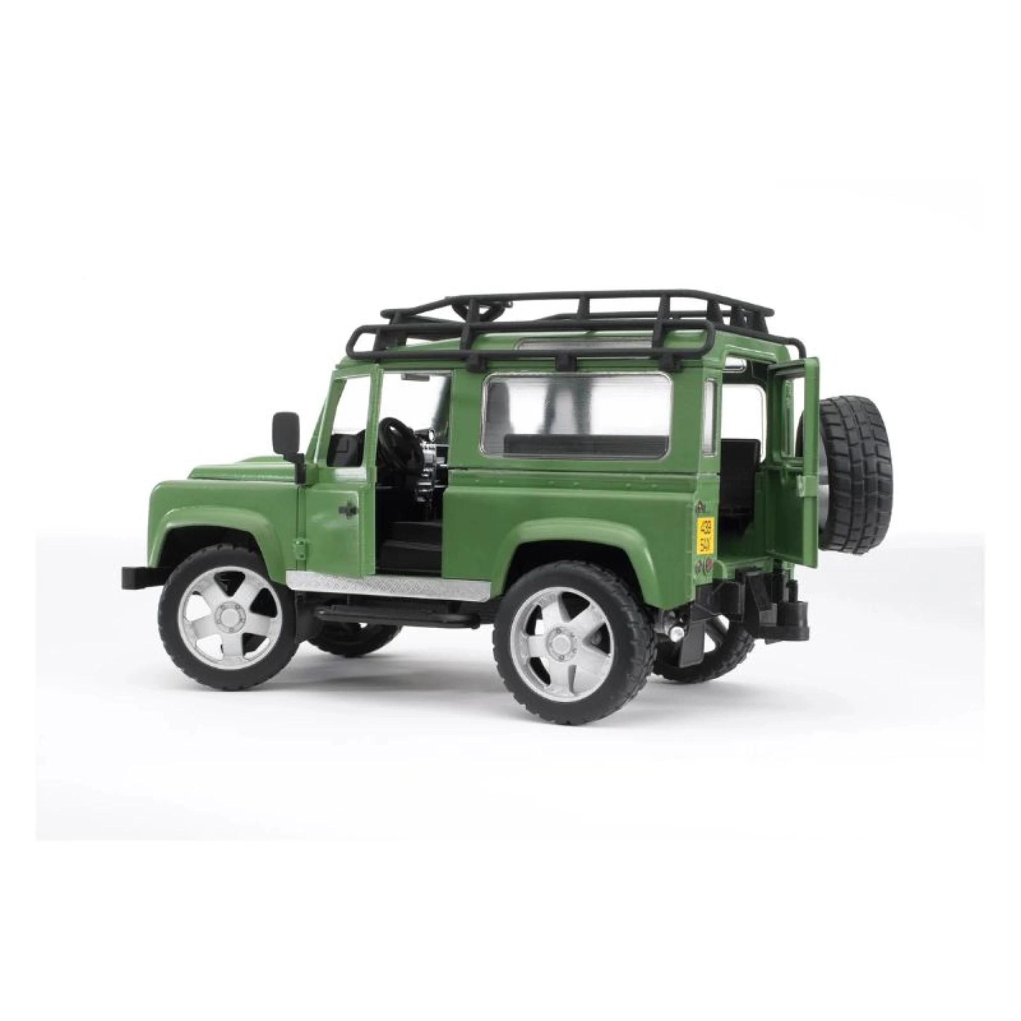 Bruder Land Rover w/ Trailer, Worker and JCB Excavator