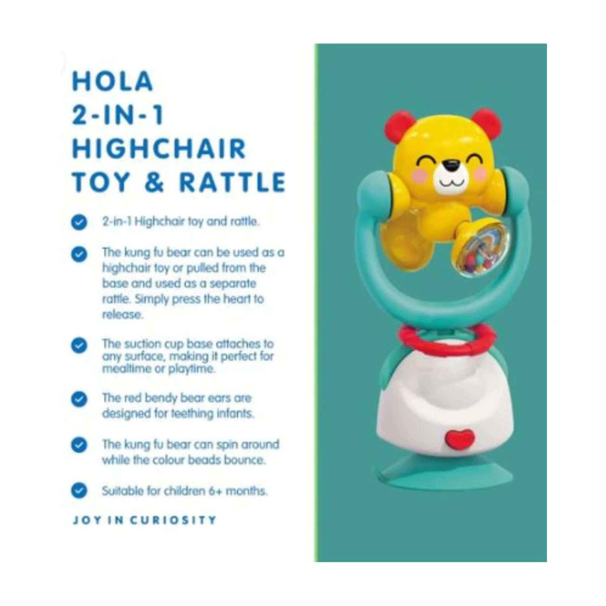 Hola 2-in-1 Highchair Toy – Kung Fu Bear
