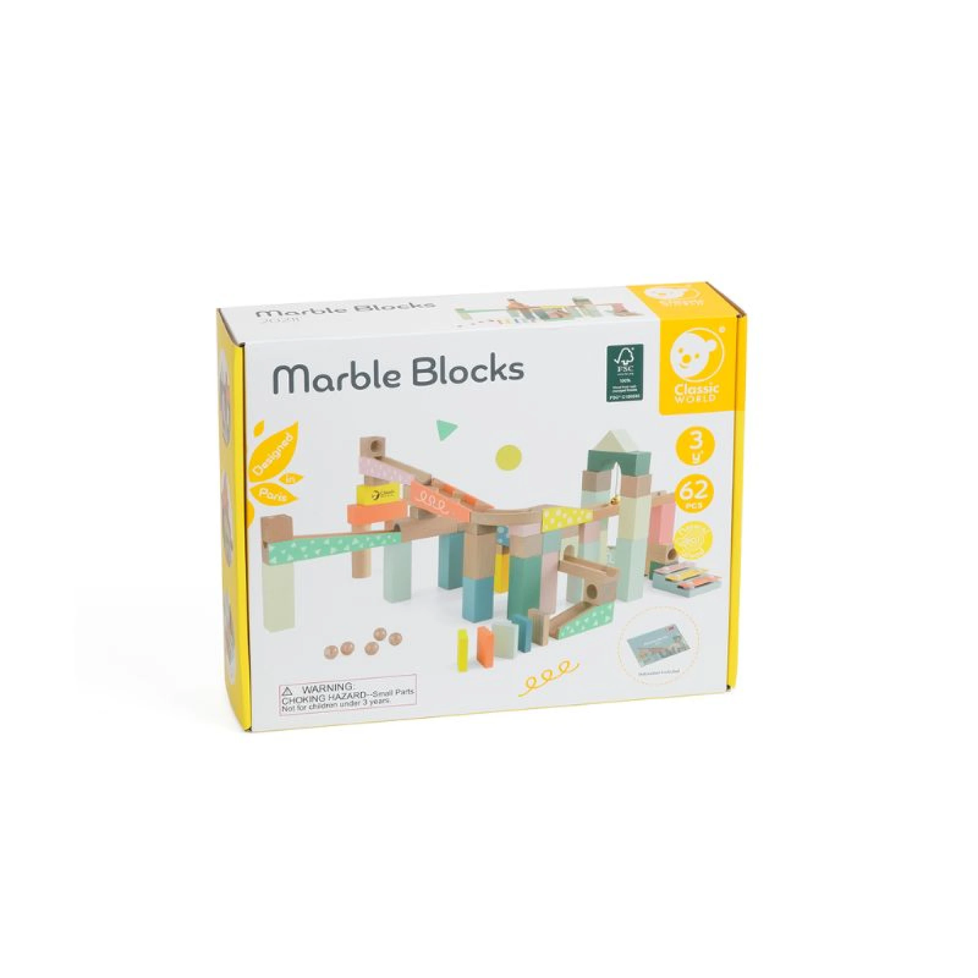 Classic World Toys Marble Blocks