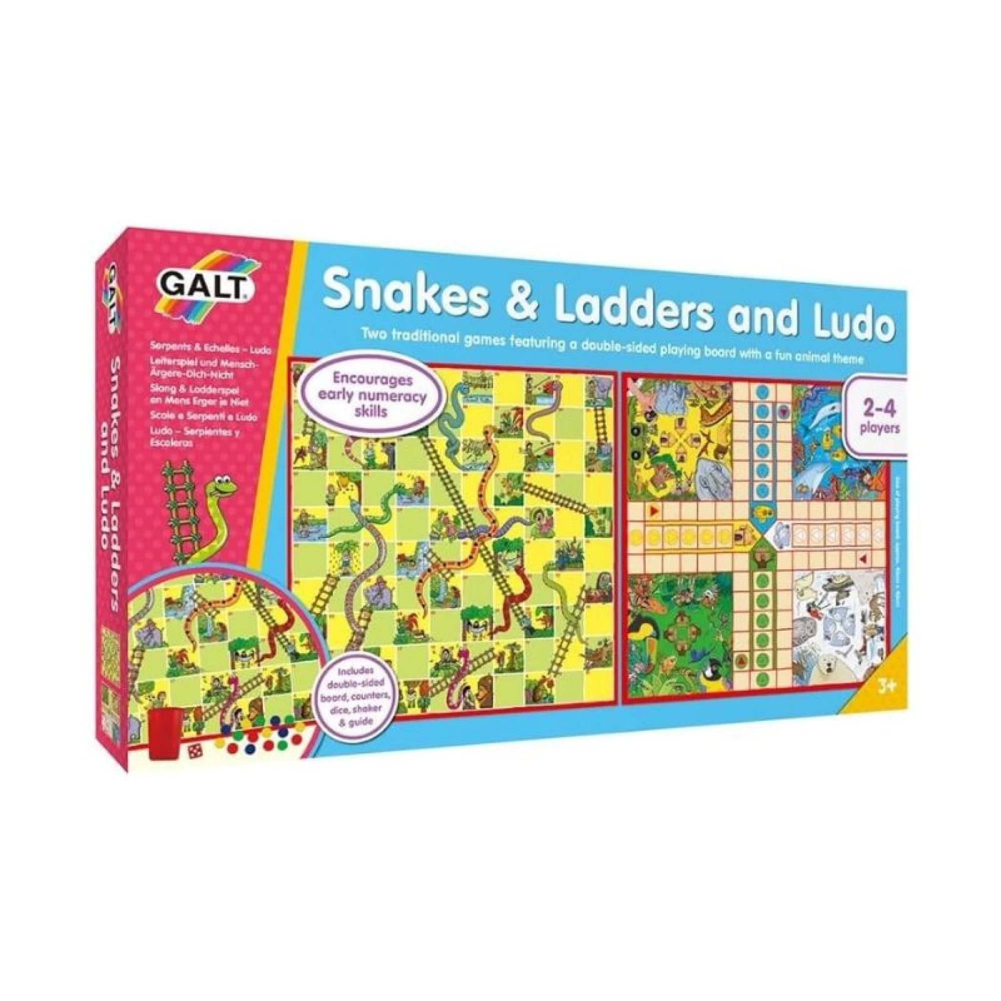Galt Snakes and Ladders and Ludo - 2 in 1 Board Games