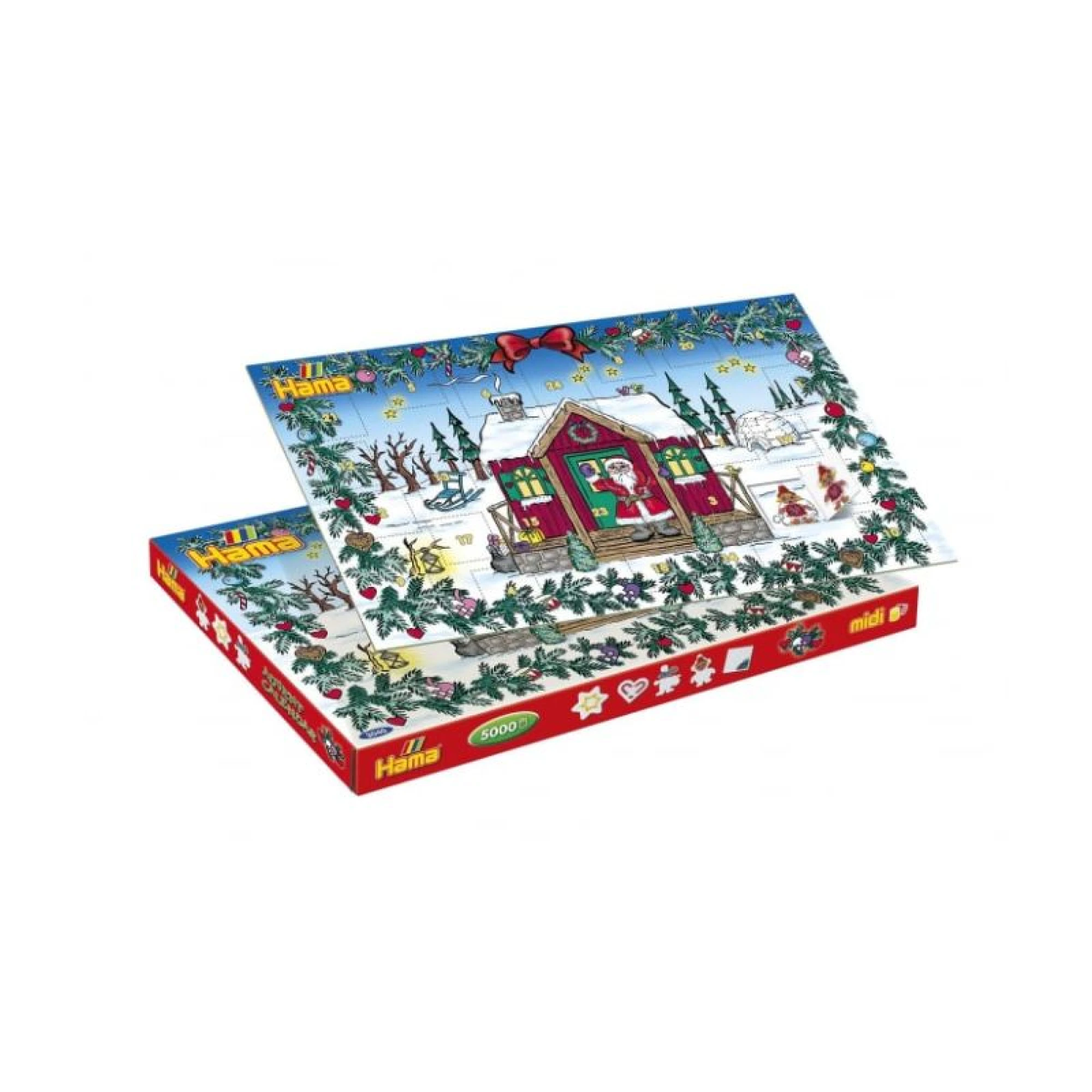 Hama Midi Calendar Advent 5000 ironing beads in a box + 5 small work boards