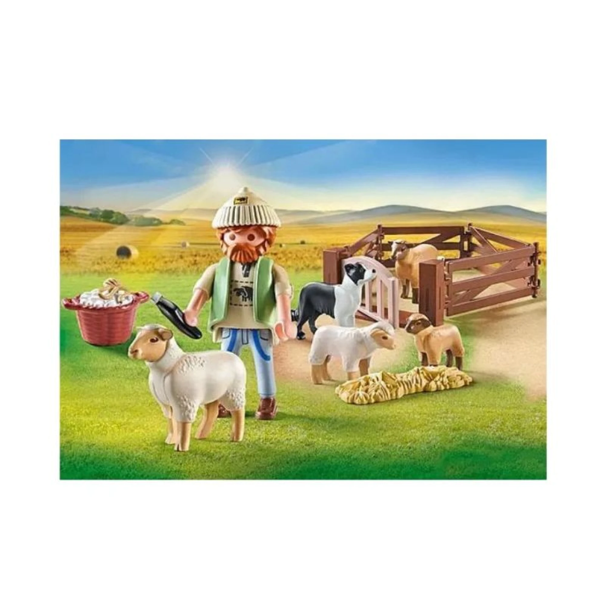 Playmobil Young Shepherd with flock of sheep
