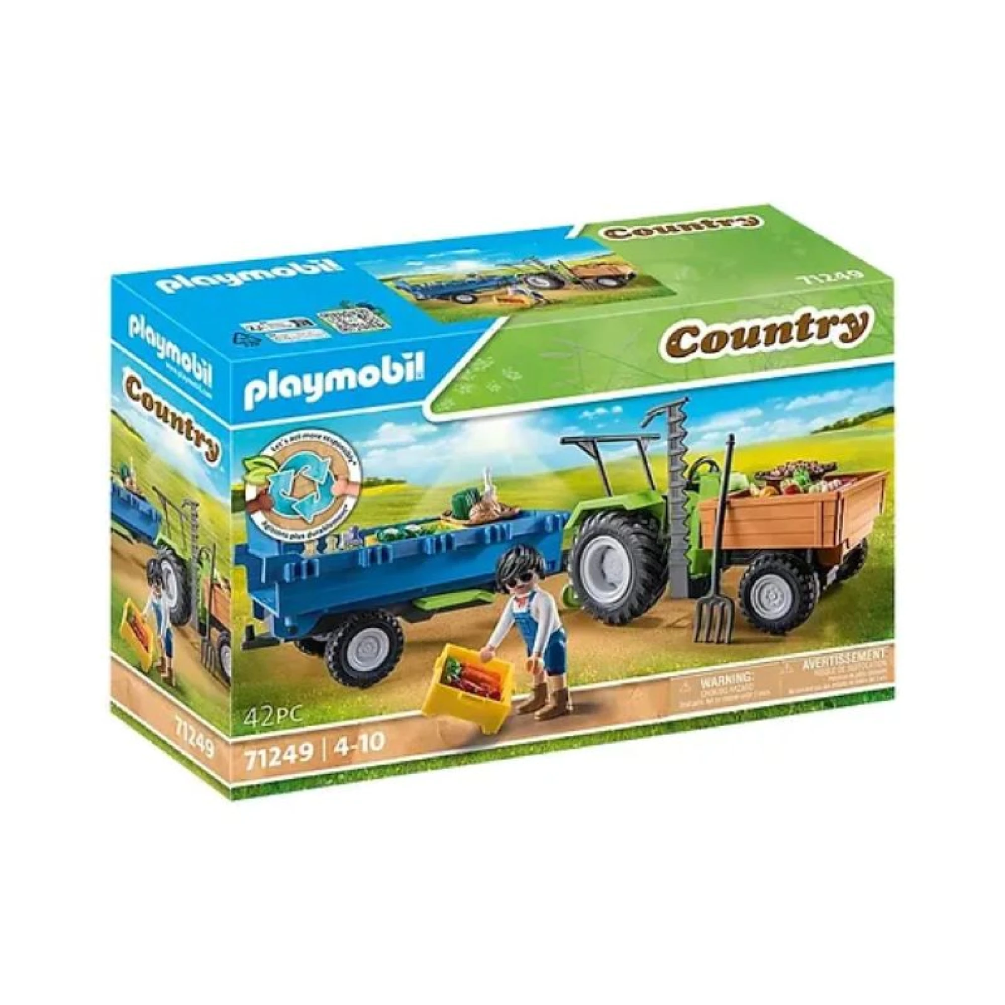 Playmobil Country - Harvester Tractor with Trailer