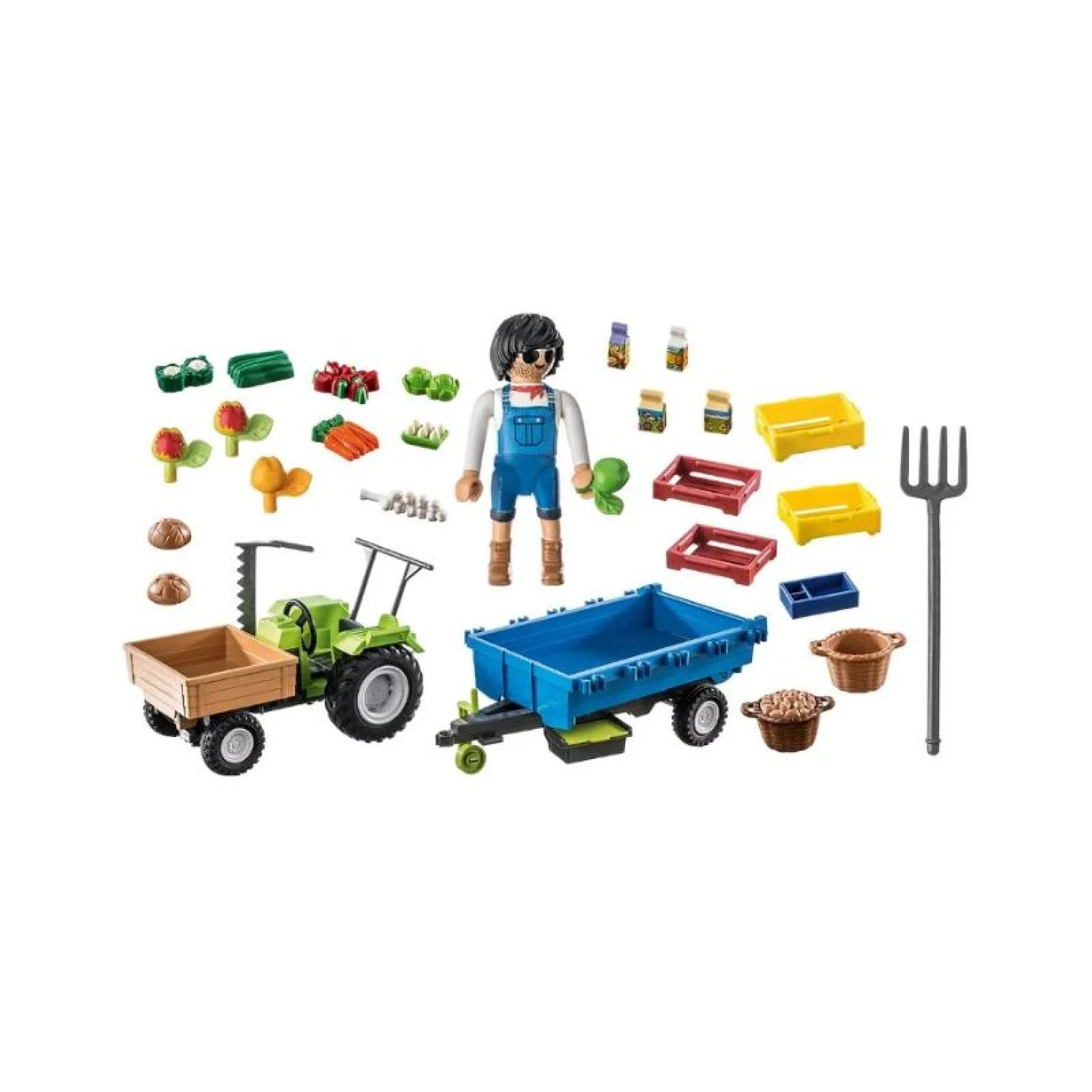 Playmobil Country - Harvester Tractor with Trailer